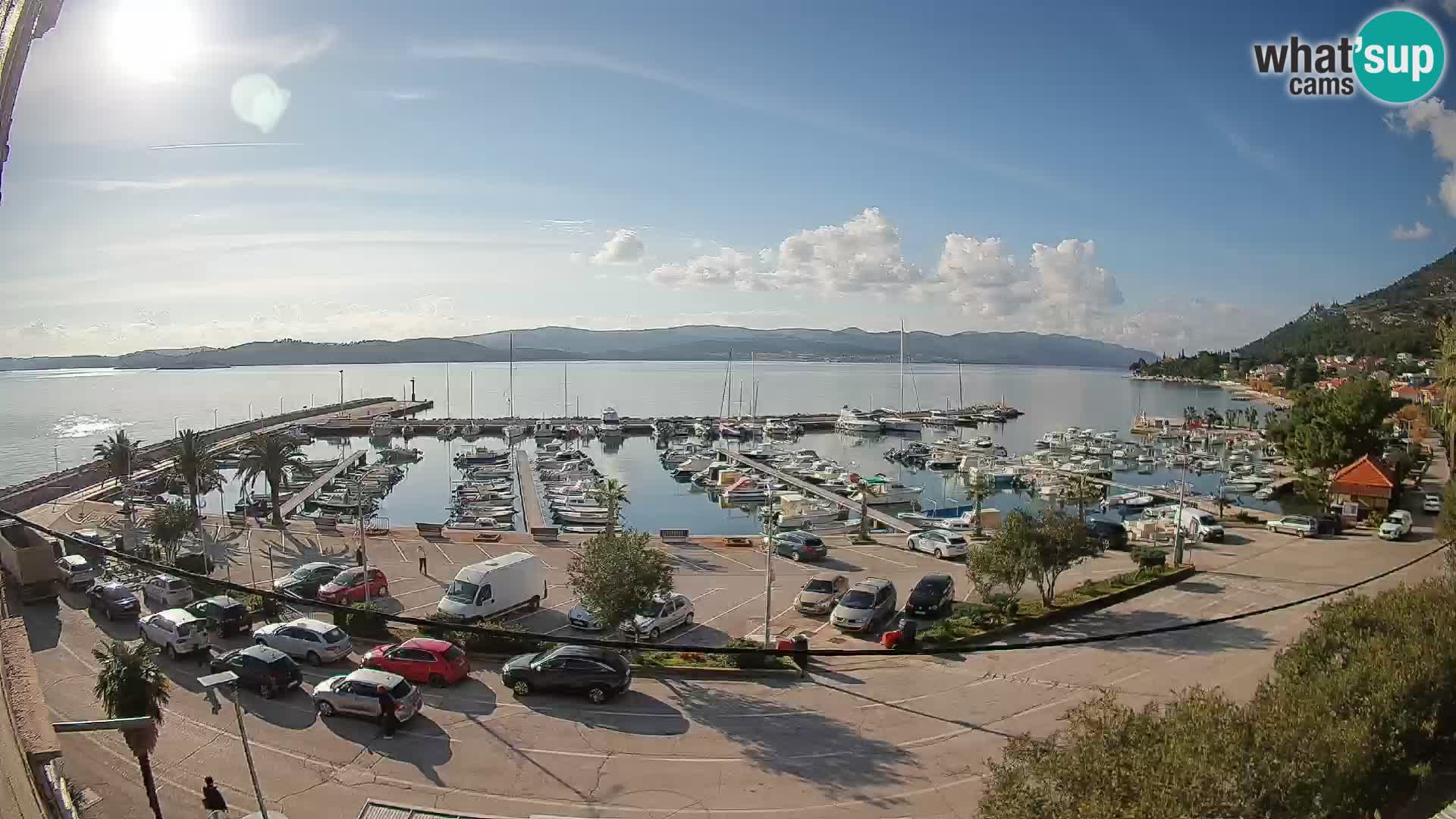 Spletna kamera Orebić Riva – Trajekt za Korčulo v živo