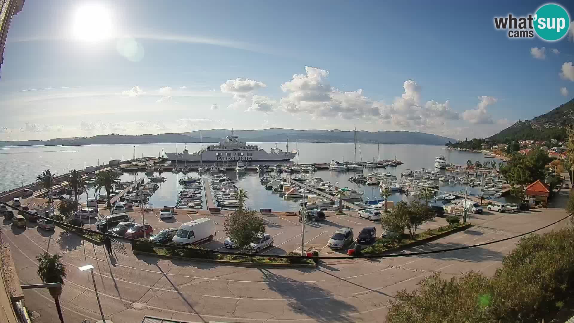 Webcam Orebić Riva – Ferry vers Korčula en direct
