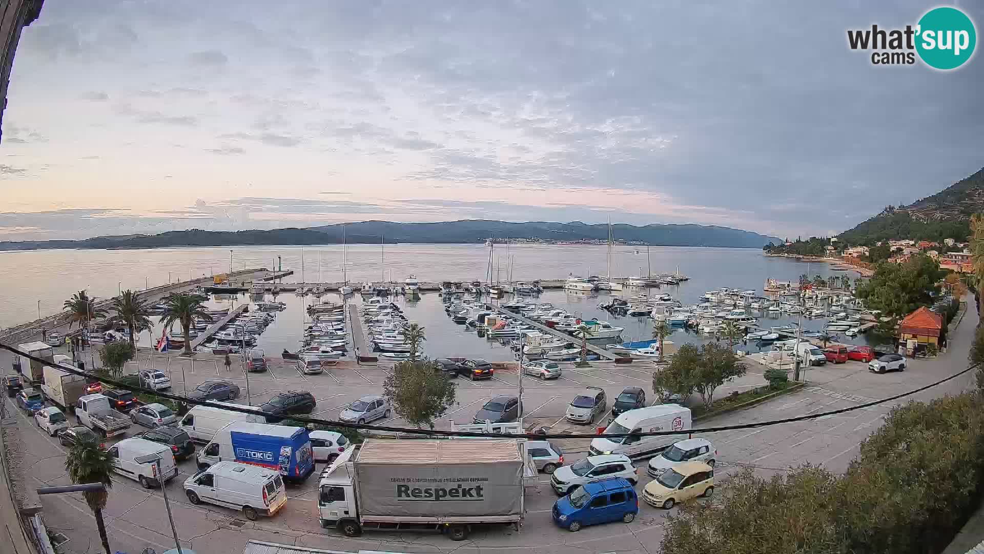 Webcam Orebić Uferpromenade – Fähre nach Korčula Live