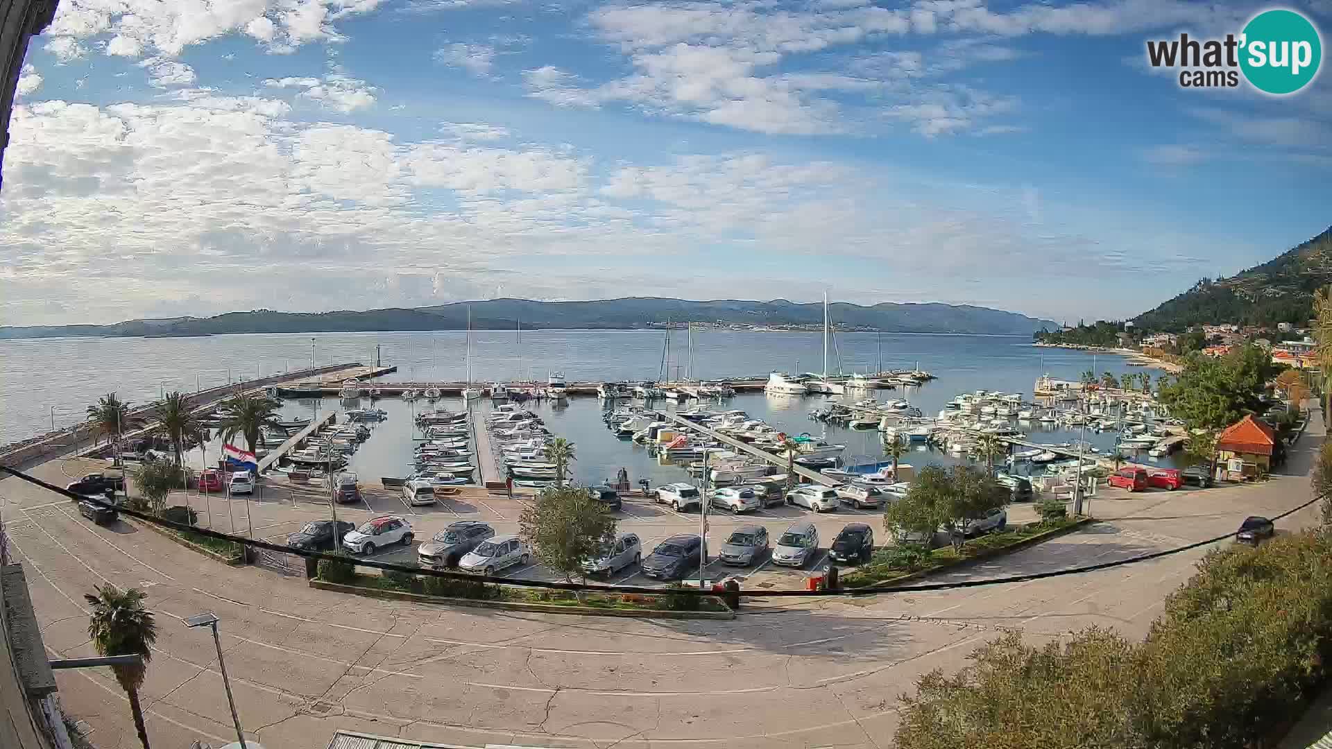 Webcam Orebić Riva – Ferry a Korčula en vivo