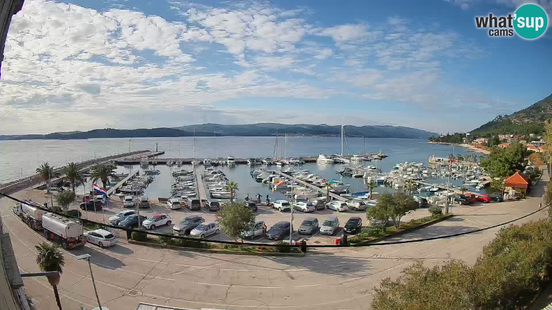 Webcam Orebić Riva – Ferry to Korčula Live