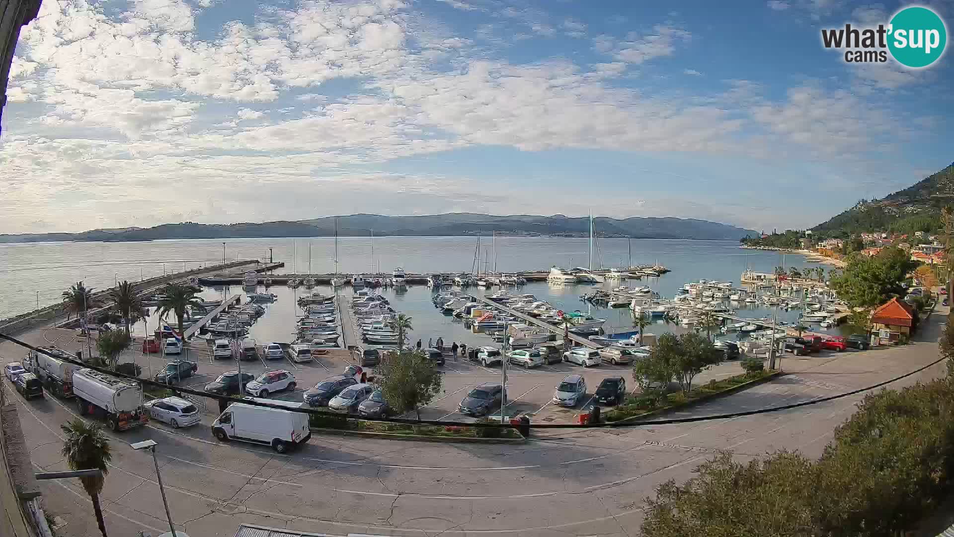 Webcam Orebić Uferpromenade – Fähre nach Korčula Live