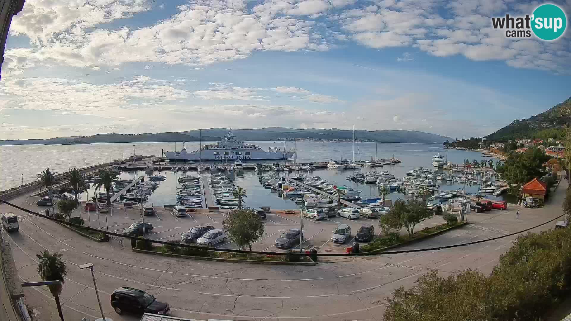 Web kamera Orebić Riva – Trajekt za Korčulu uživo