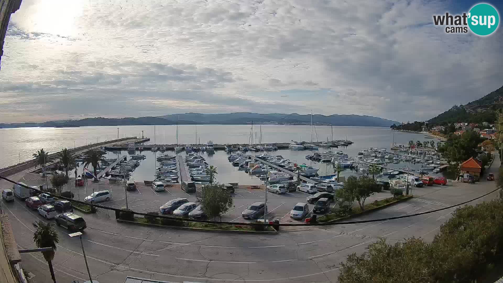 Webcam Orebić Uferpromenade – Fähre nach Korčula Live