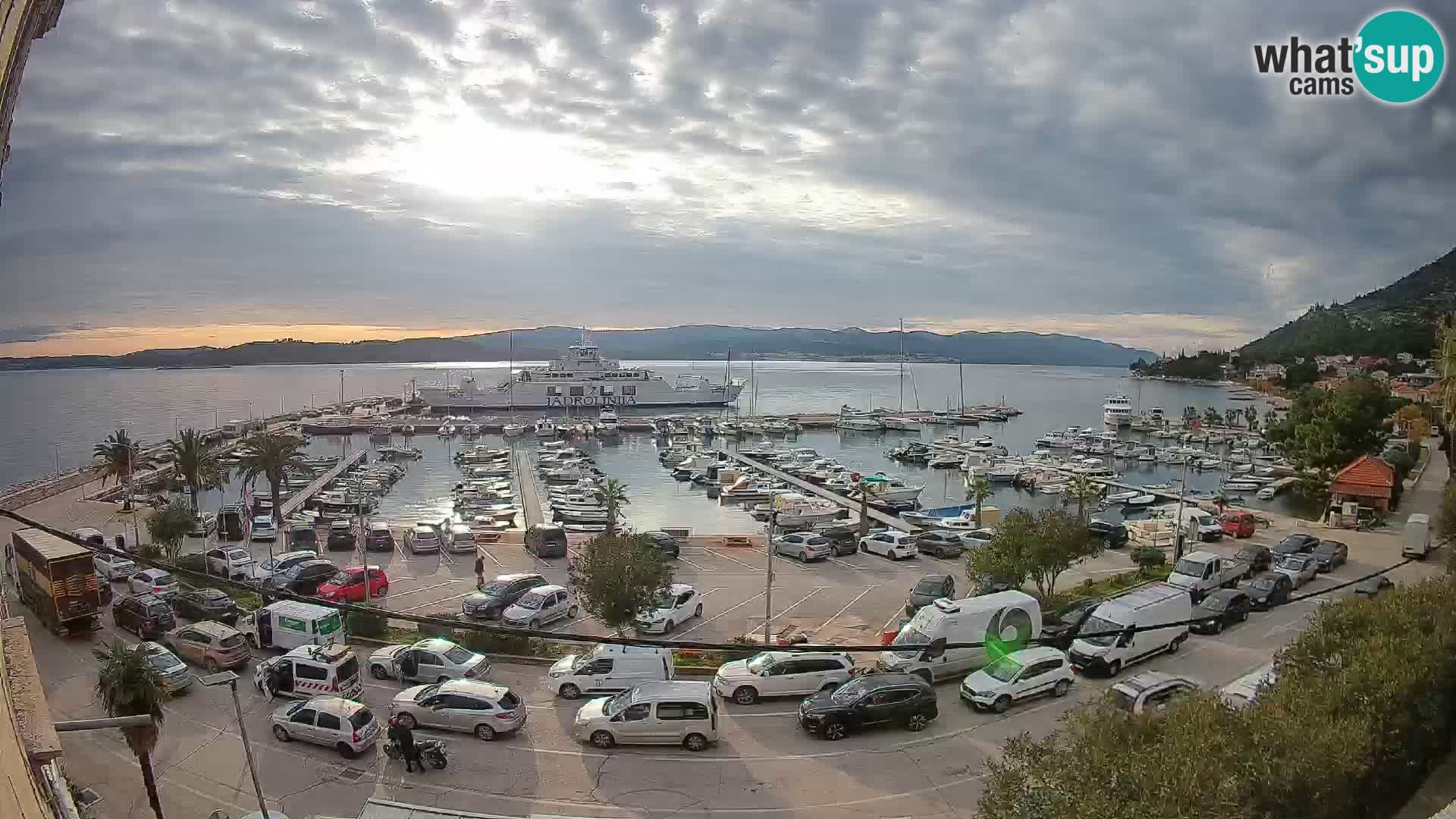 Webcam Orebić Riva – Ferry to Korčula Live