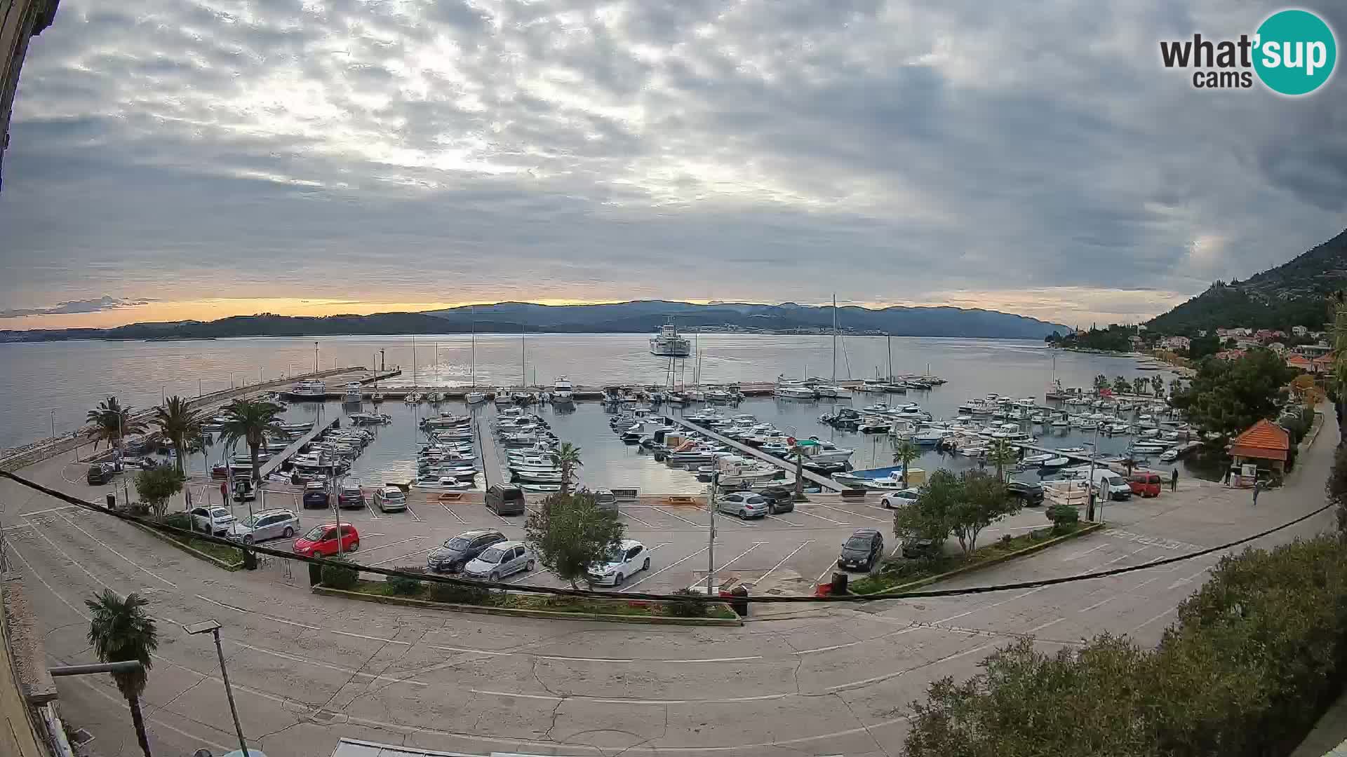 Webcam Orebić Riva – Ferry a Korčula en vivo