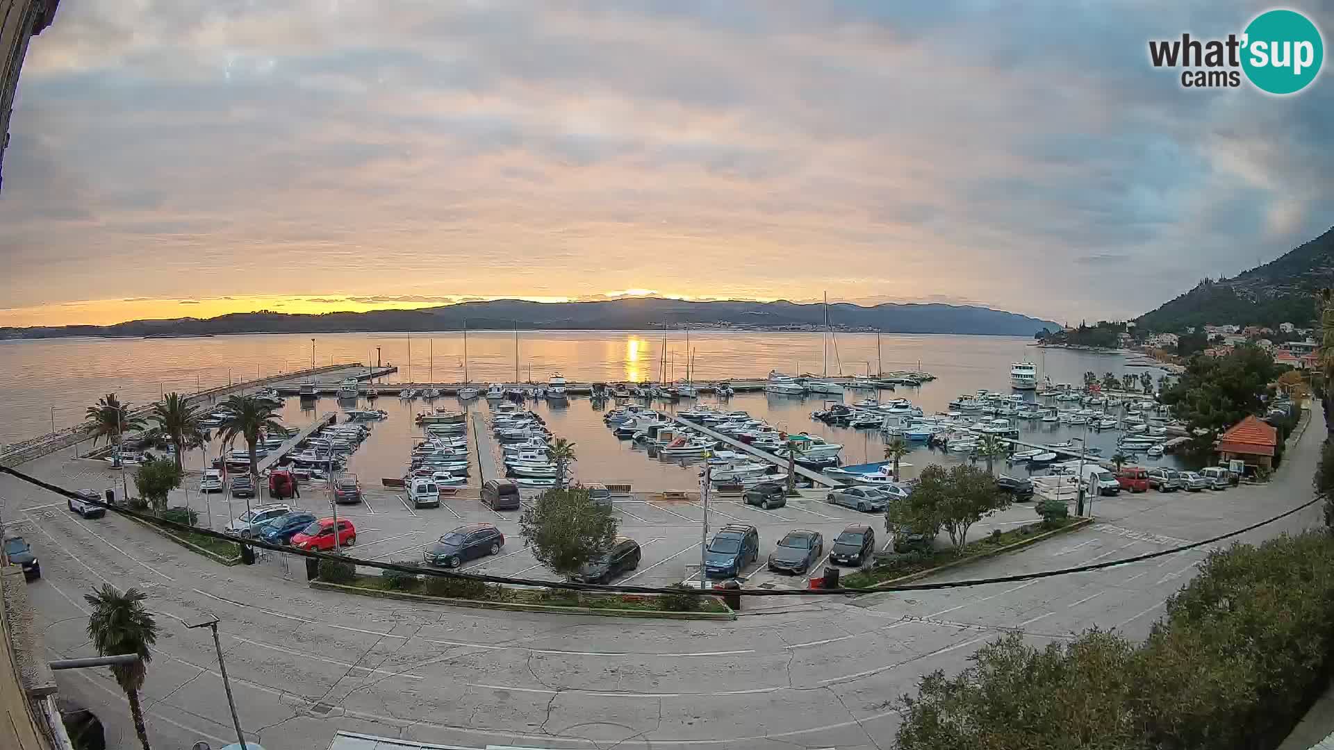 Webcam Orebić Riva – Ferry a Korčula en vivo