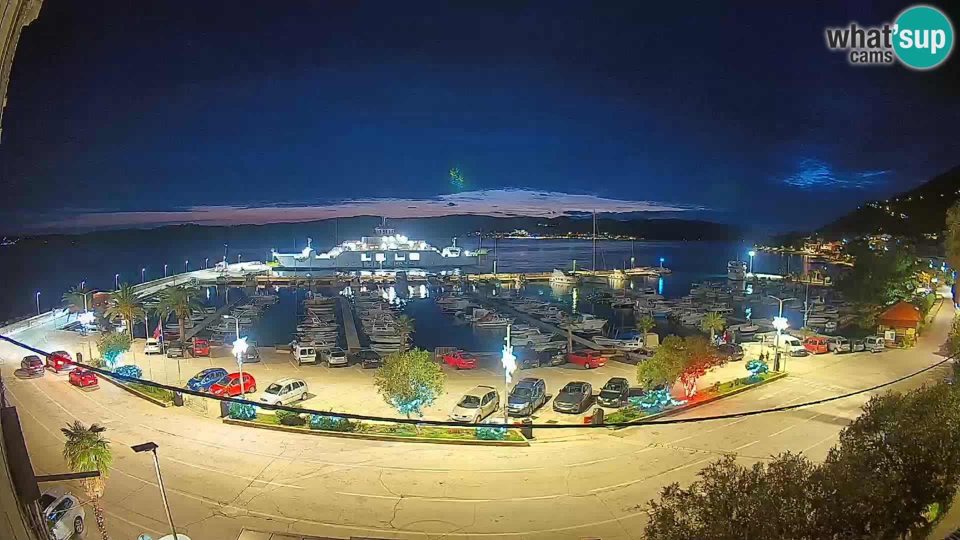 Webcam Orebić Uferpromenade – Fähre nach Korčula Live