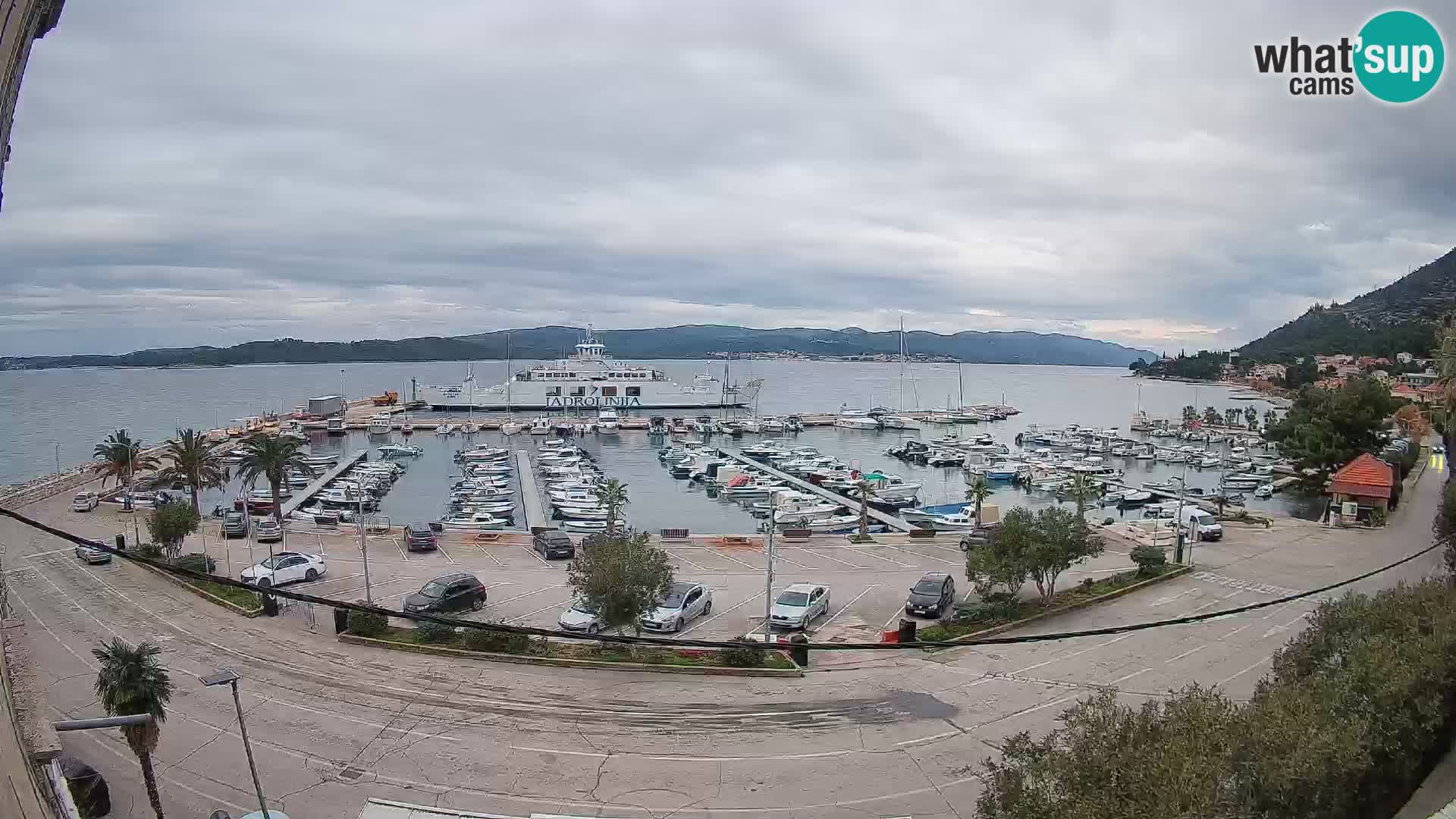 Webcam Orebić Uferpromenade – Fähre nach Korčula Live