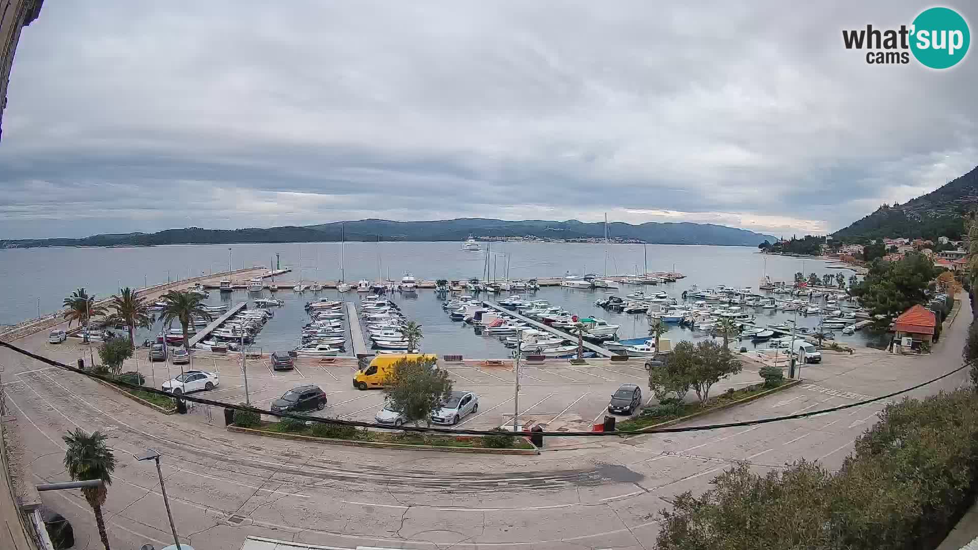 Webcam Orebić Riva – Ferry to Korčula Live