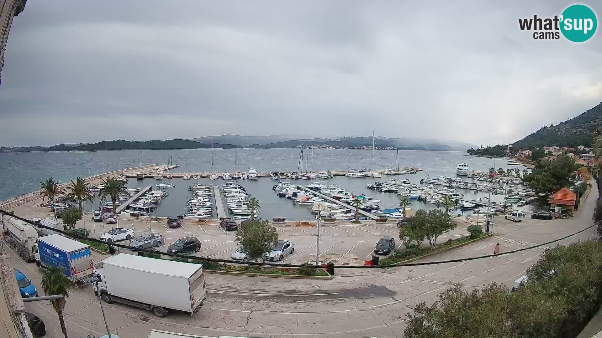 Spletna kamera Orebić Riva – Trajekt za Korčulo v živo