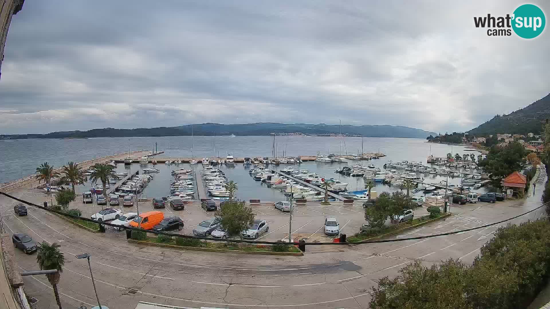 Spletna kamera Orebić Riva – Trajekt za Korčulo v živo