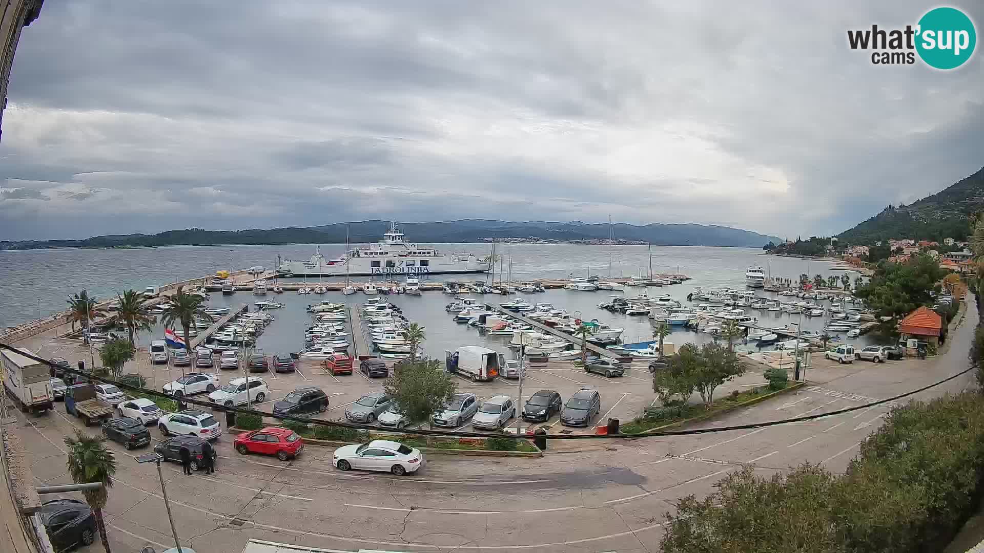 Spletna kamera Orebić Riva – Trajekt za Korčulo v živo