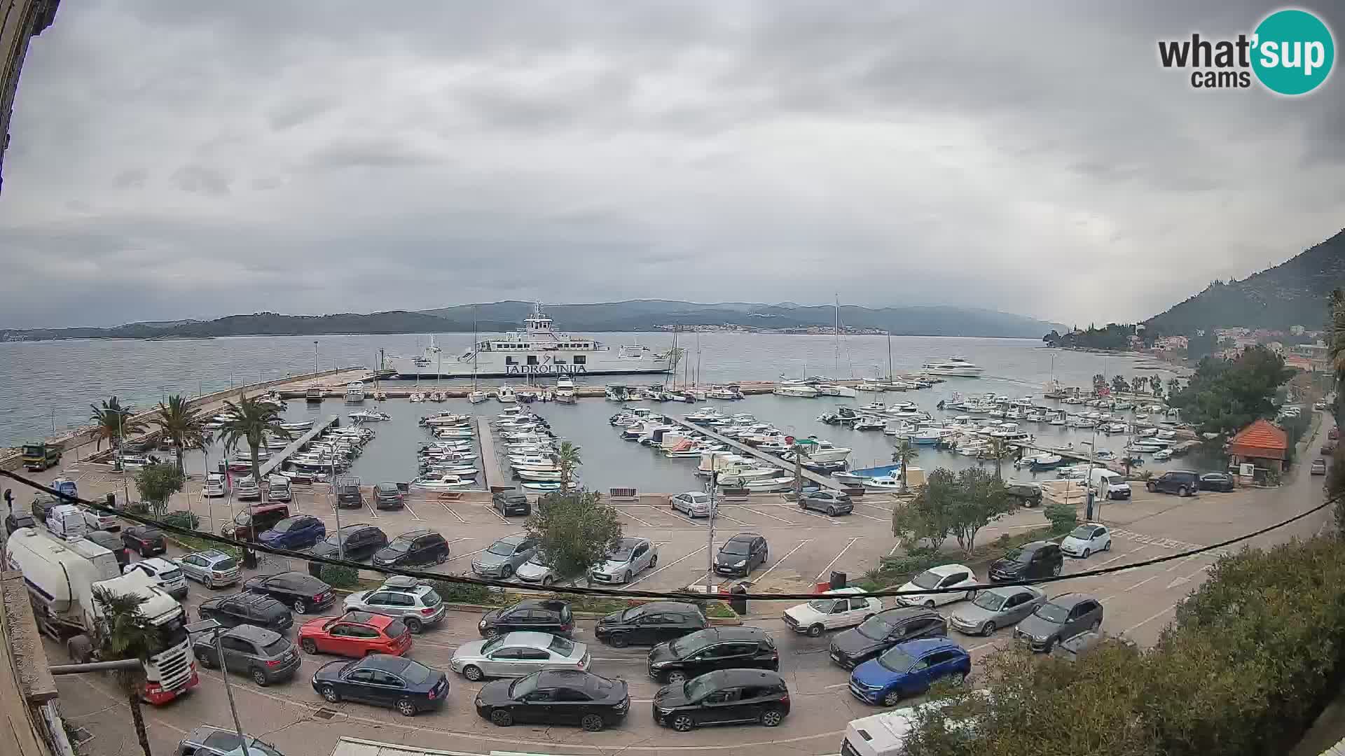 Webcam Orebić Uferpromenade – Fähre nach Korčula Live