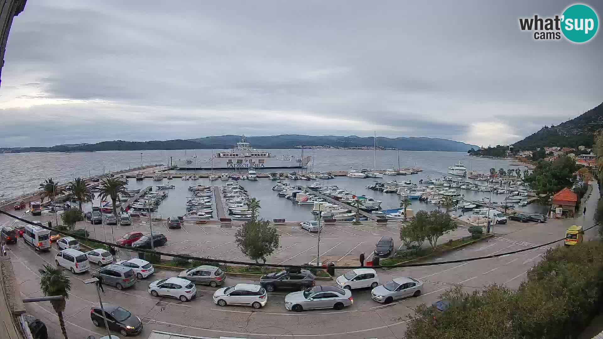 Webcam Orebić Uferpromenade – Fähre nach Korčula Live