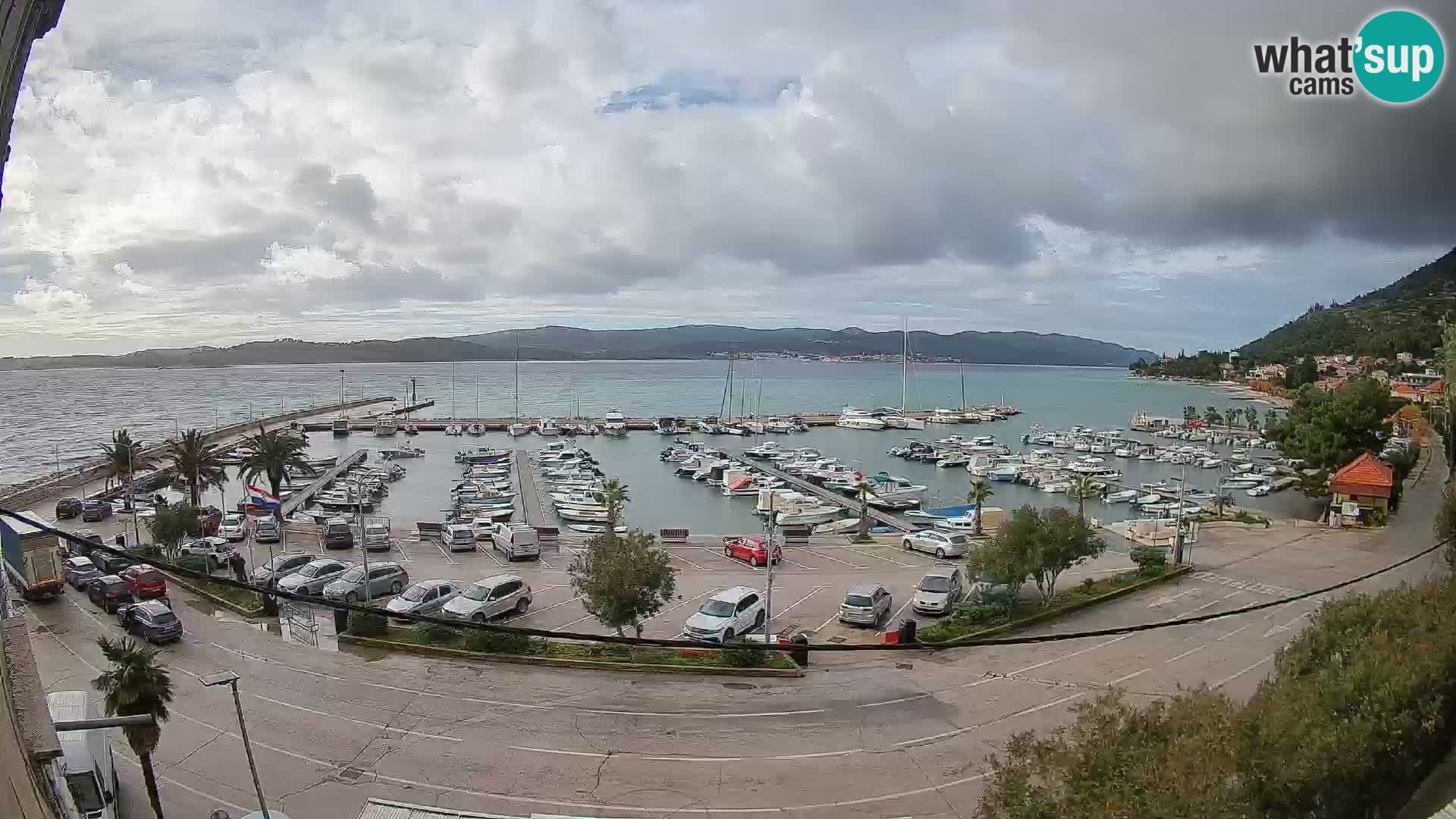 Webcam Orebić Riva – Ferry a Korčula en vivo