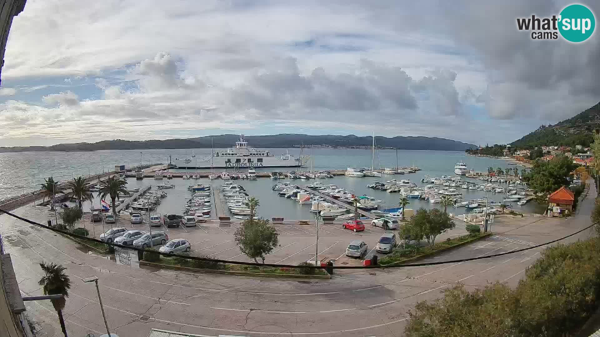 Web kamera Orebić Riva – Trajekt za Korčulu uživo
