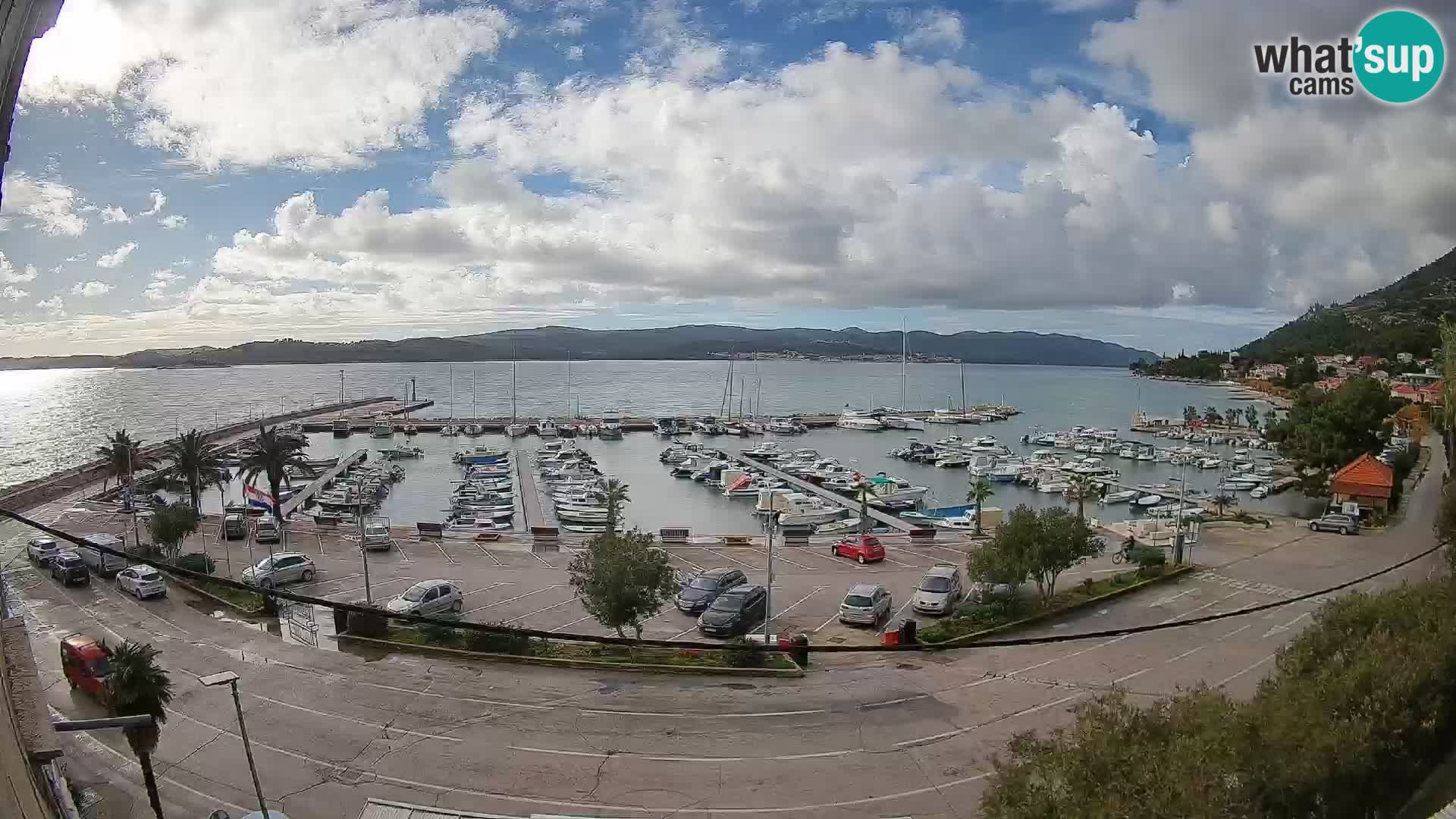 Webcam Orebić Riva – Ferry a Korčula en vivo