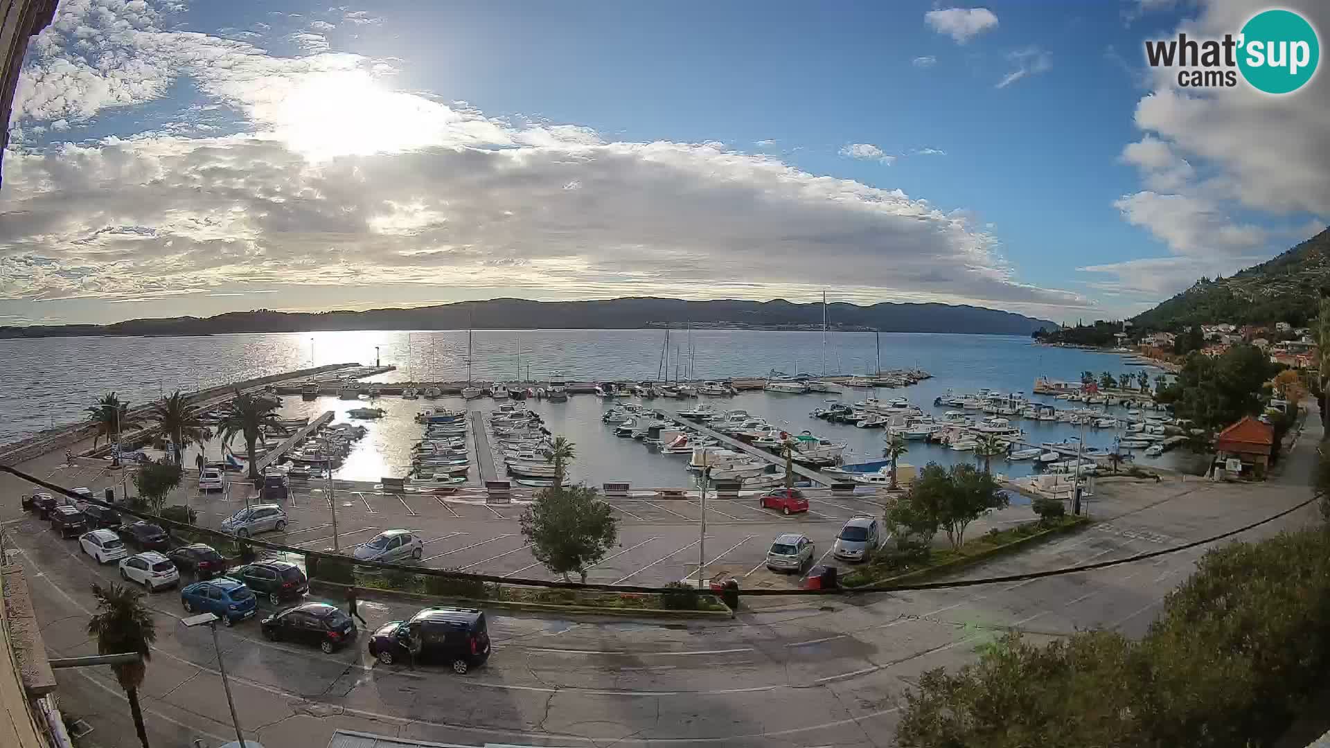 Webcam Orebić Riva – Ferry a Korčula en vivo