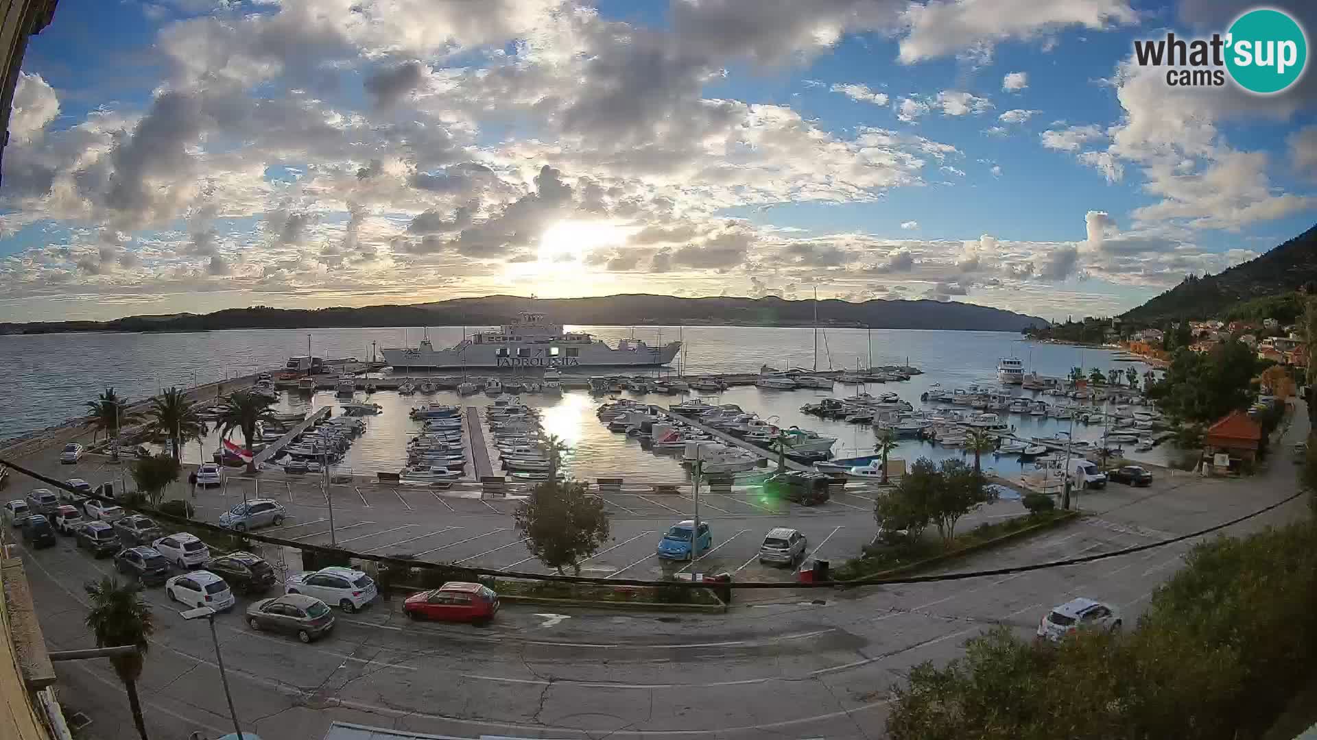 Webcam Orebić Uferpromenade – Fähre nach Korčula Live