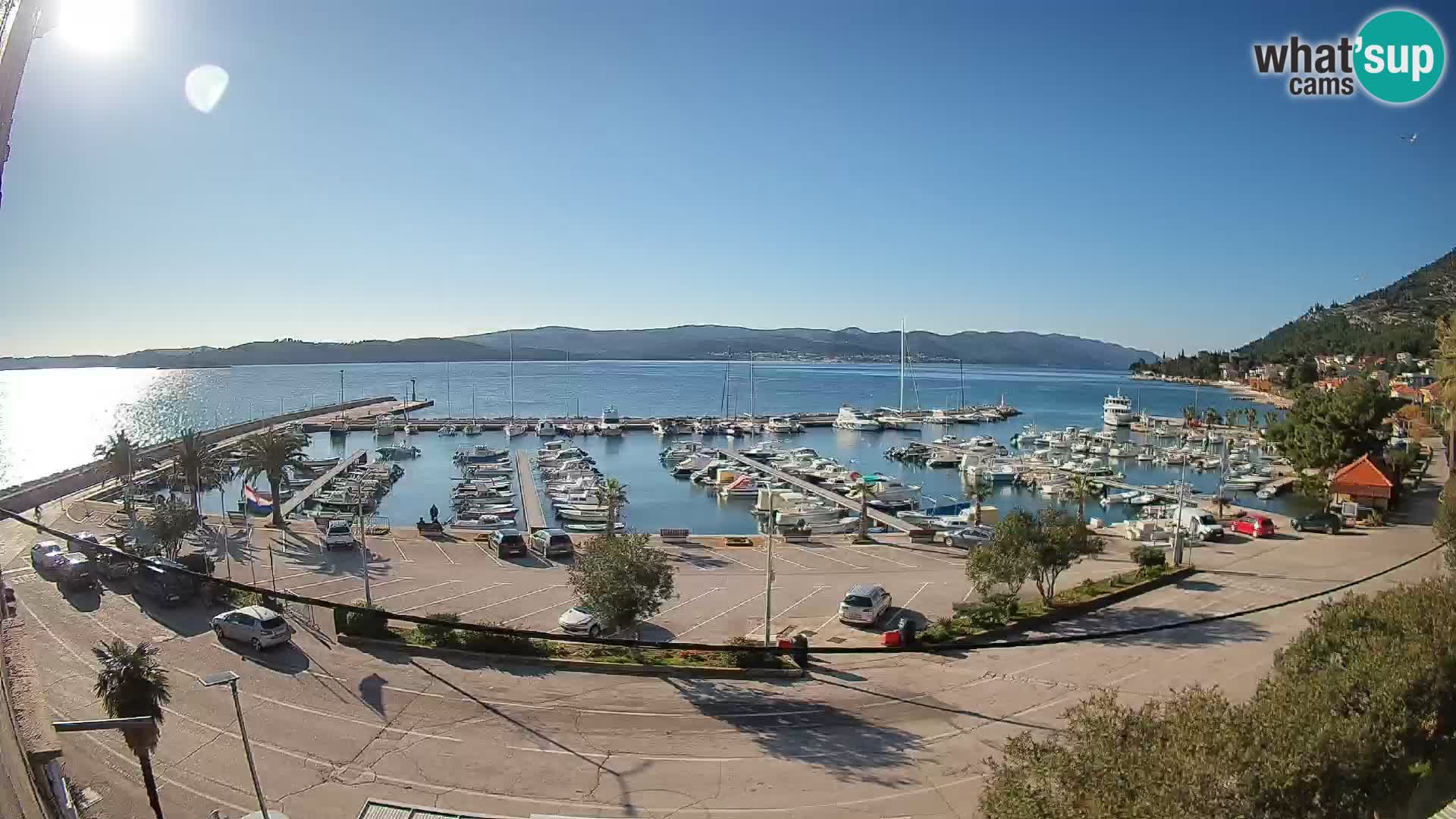 Webcam Orebić Riva – Ferry to Korčula Live