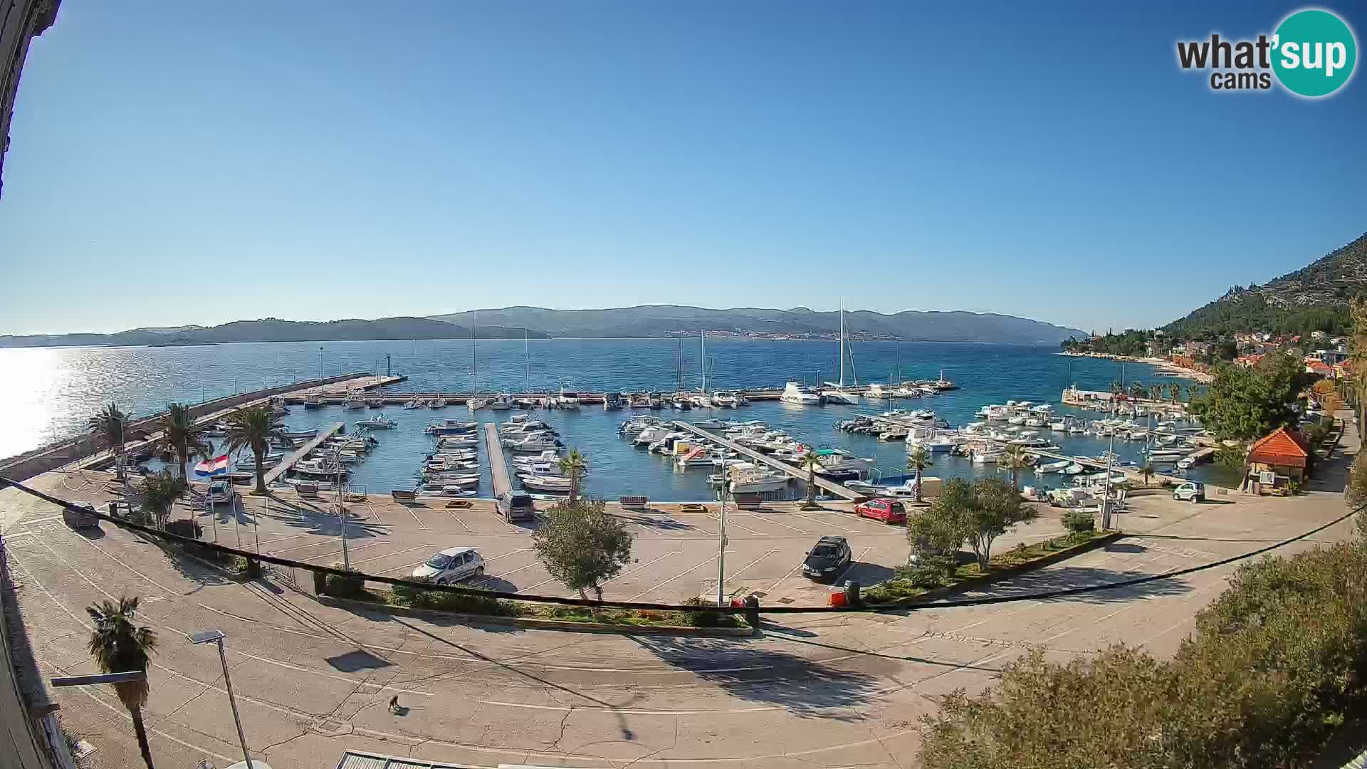 Webcam Orebić Uferpromenade – Fähre nach Korčula Live