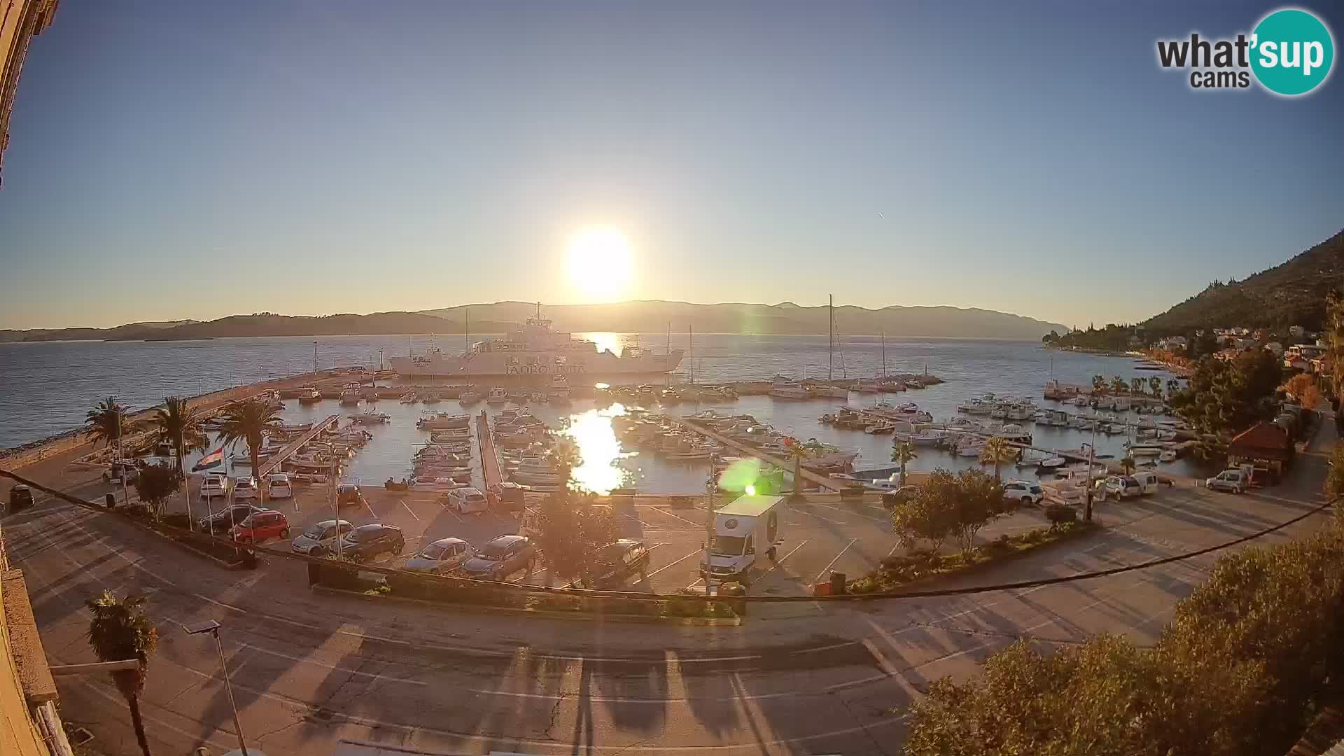 Webcam Orebić Riva – Ferry to Korčula Live