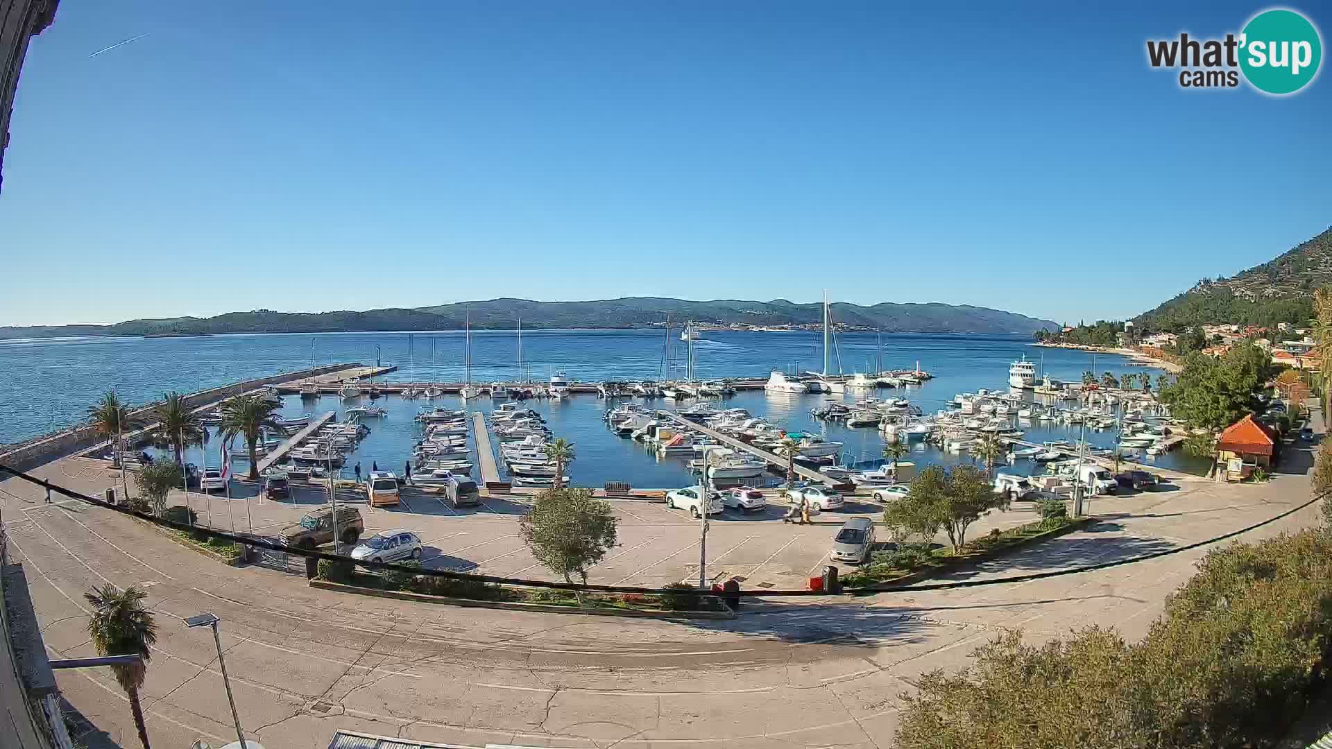 Spletna kamera Orebić Riva – Trajekt za Korčulo v živo