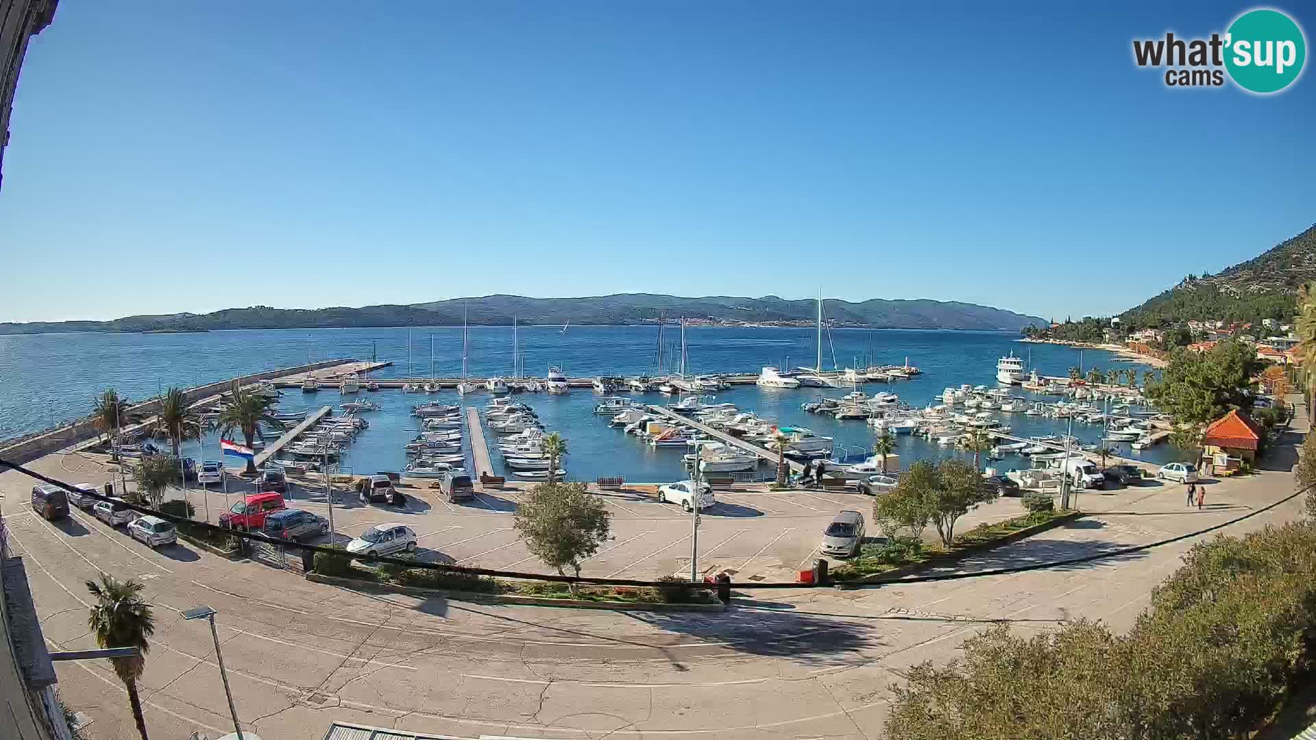 Webcam Orebić Uferpromenade – Fähre nach Korčula Live