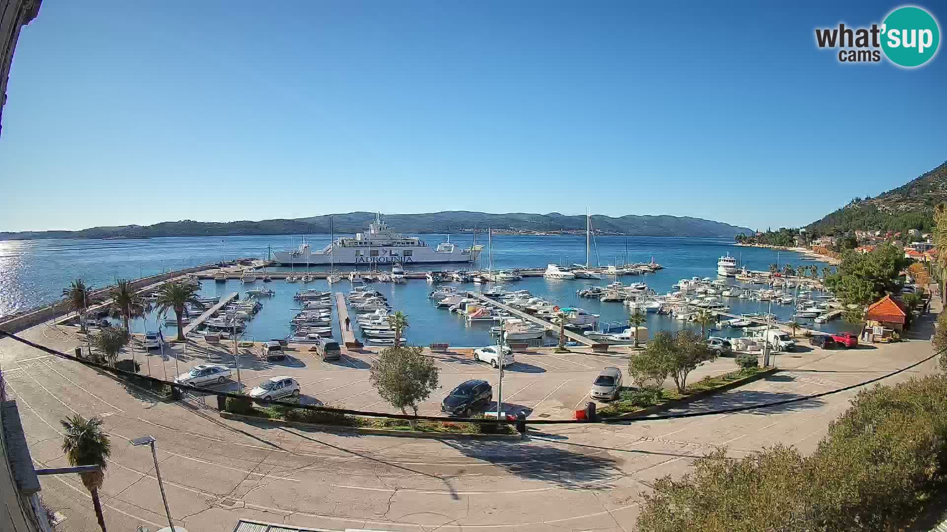 Webcam Orebić Riva – Ferry to Korčula Live