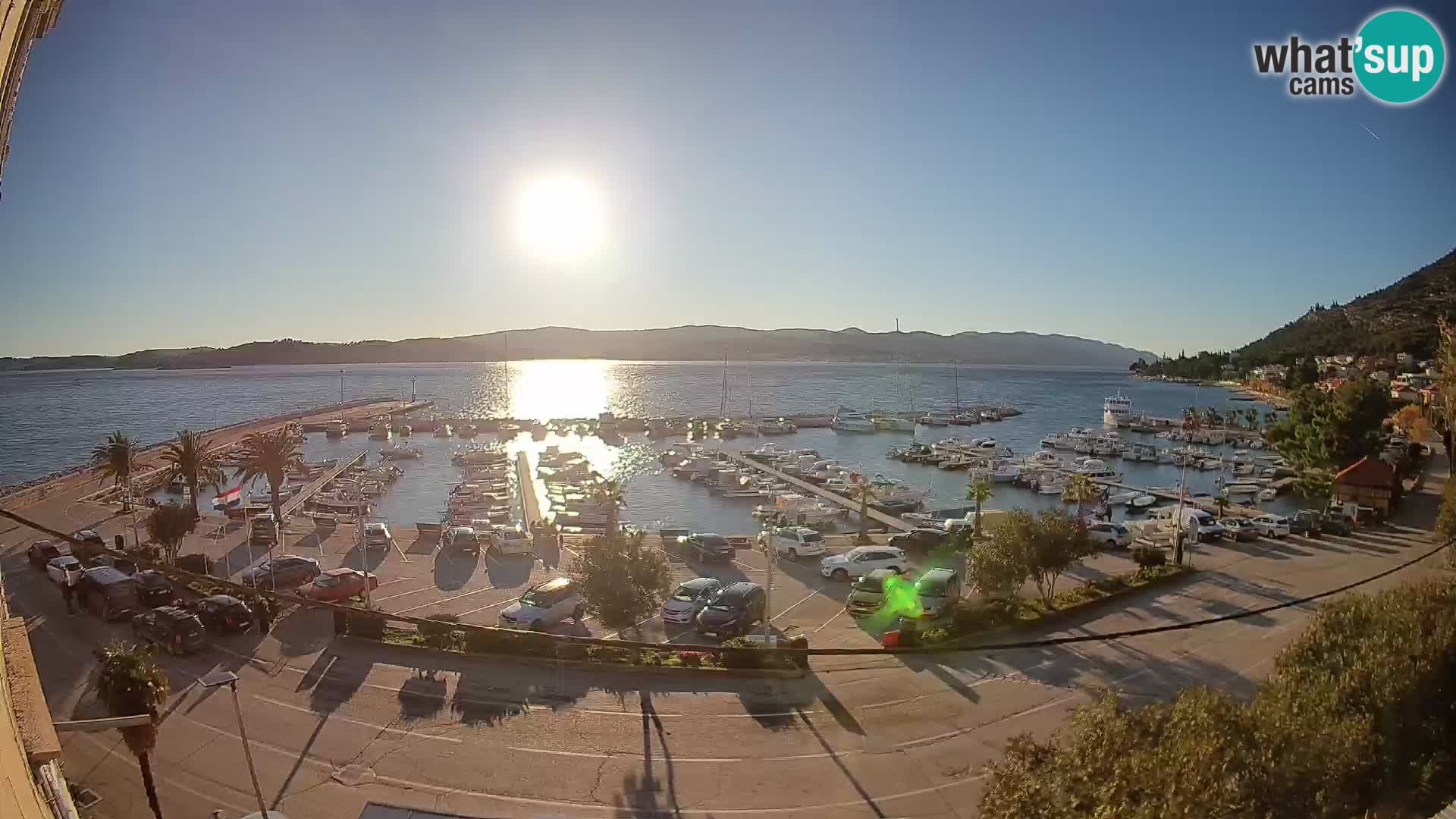Webcam Orebić Uferpromenade – Fähre nach Korčula Live