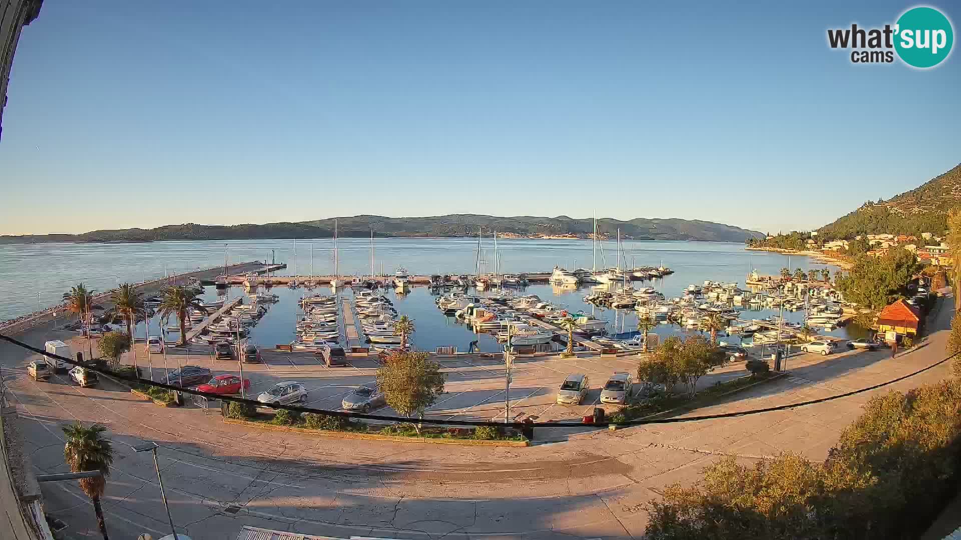 Webcam Orebić Uferpromenade – Fähre nach Korčula Live