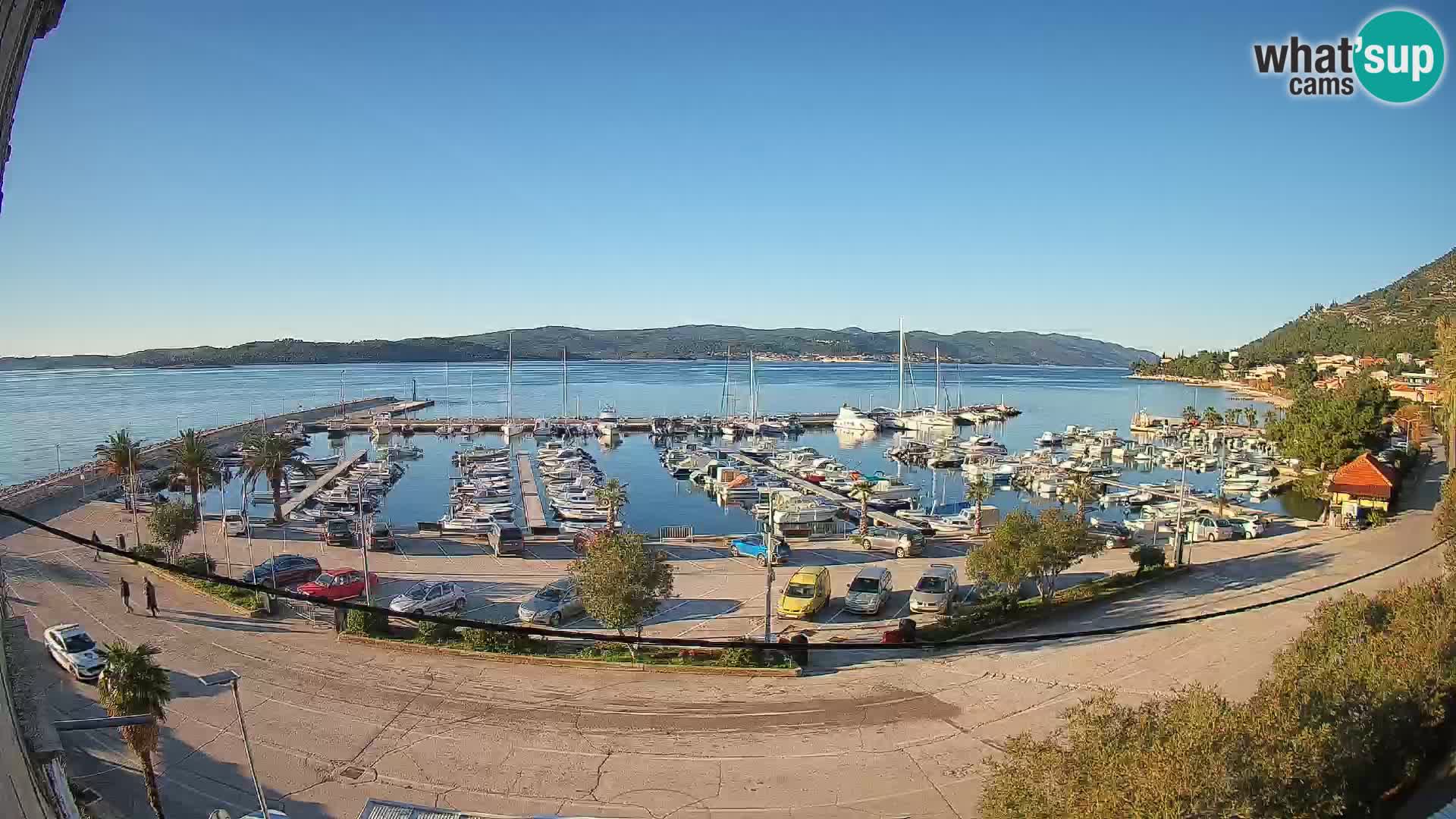 Webcam Orebić Uferpromenade – Fähre nach Korčula Live