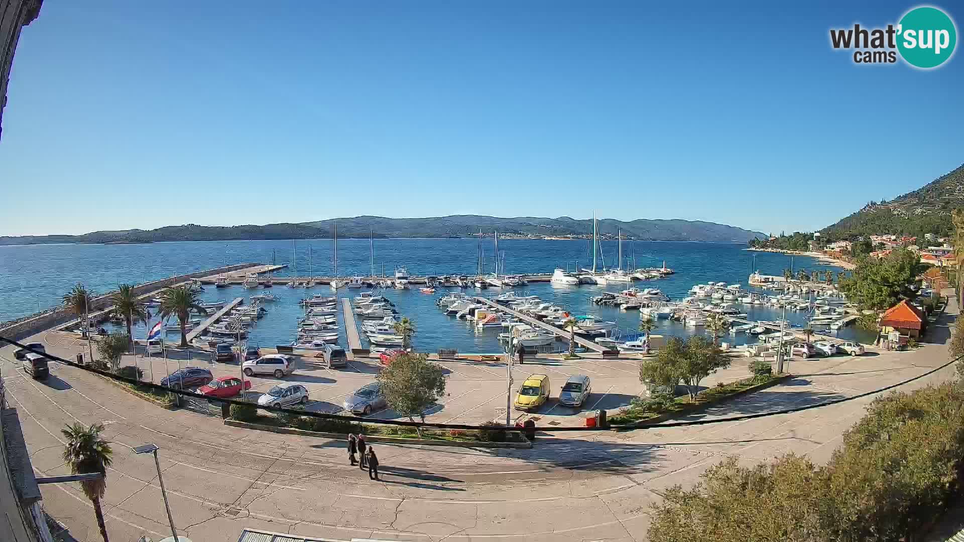 Webcam Orebić Uferpromenade – Fähre nach Korčula Live