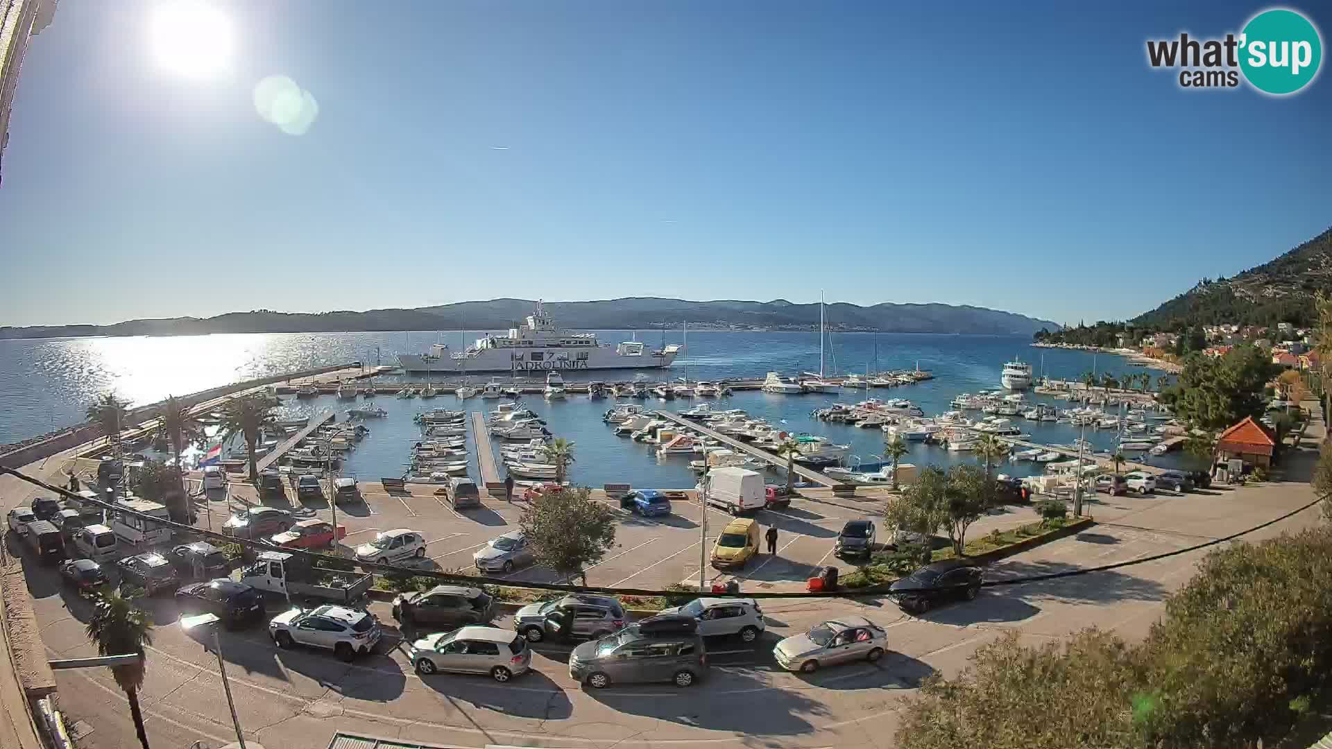 Webcam Orebić Riva – Ferry vers Korčula en direct