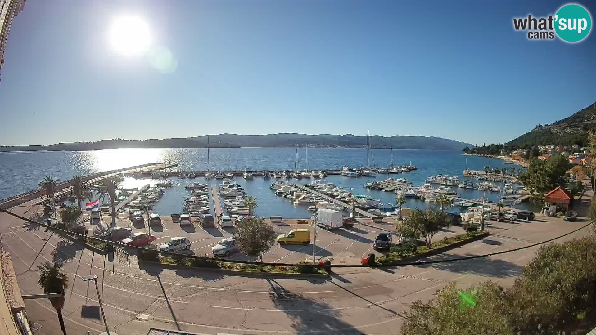 Webcam Orebić Riva – Ferry a Korčula en vivo