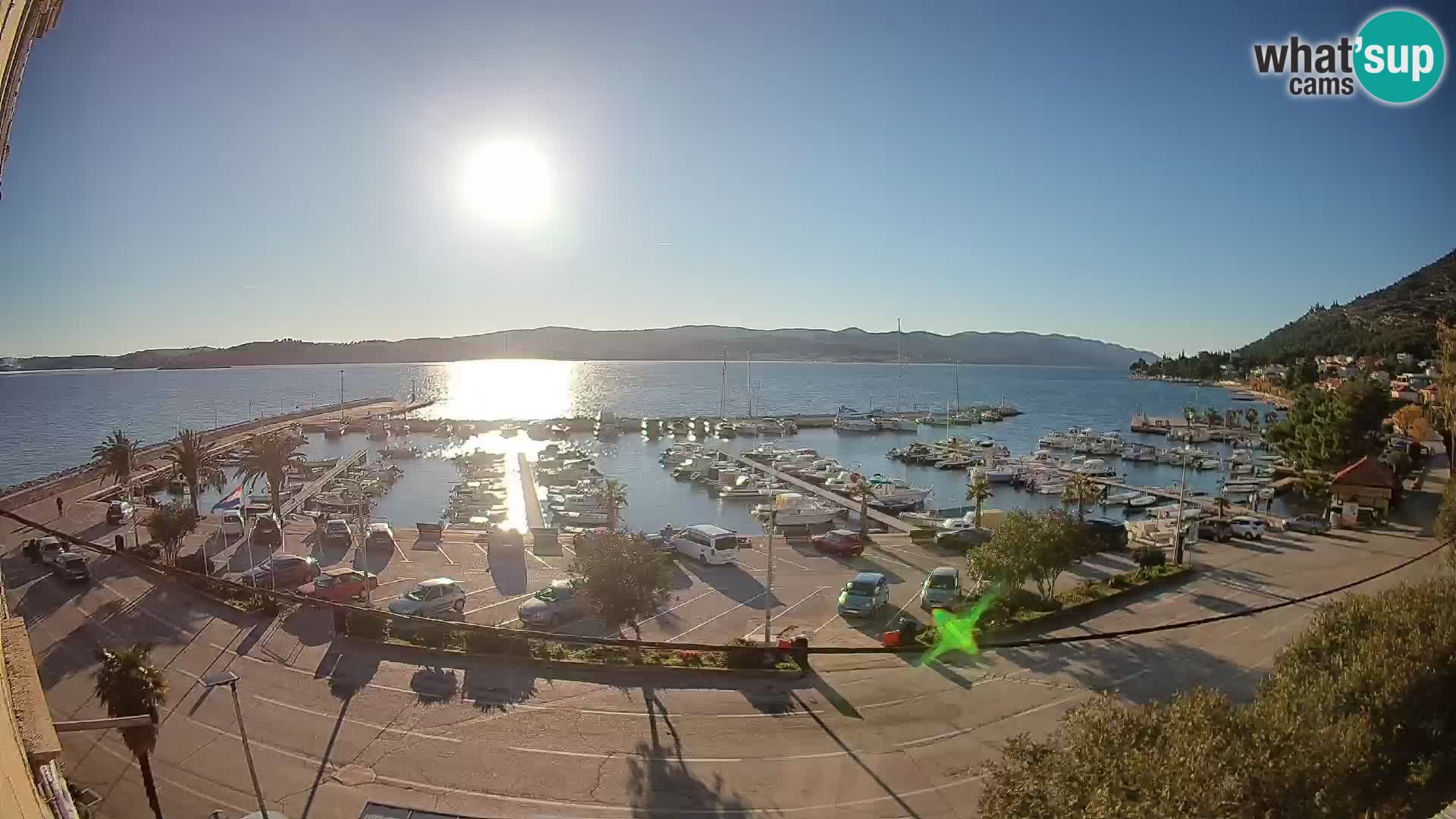 Webcam Orebić Uferpromenade – Fähre nach Korčula Live