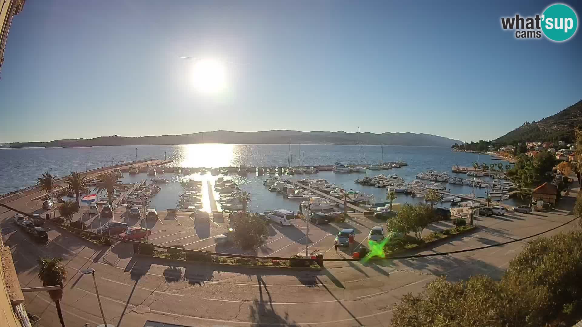 Webcam Orebić Uferpromenade – Fähre nach Korčula Live