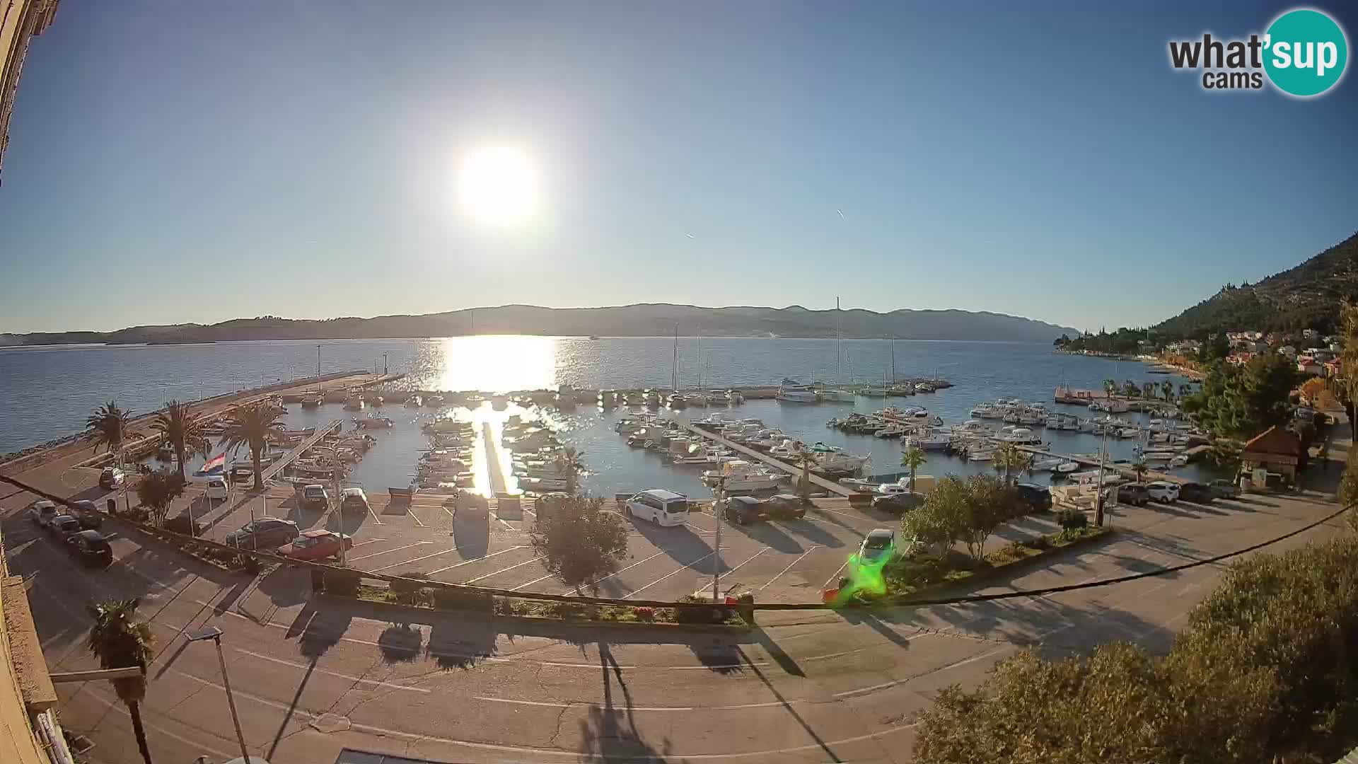 Webcam Orebić Uferpromenade – Fähre nach Korčula Live