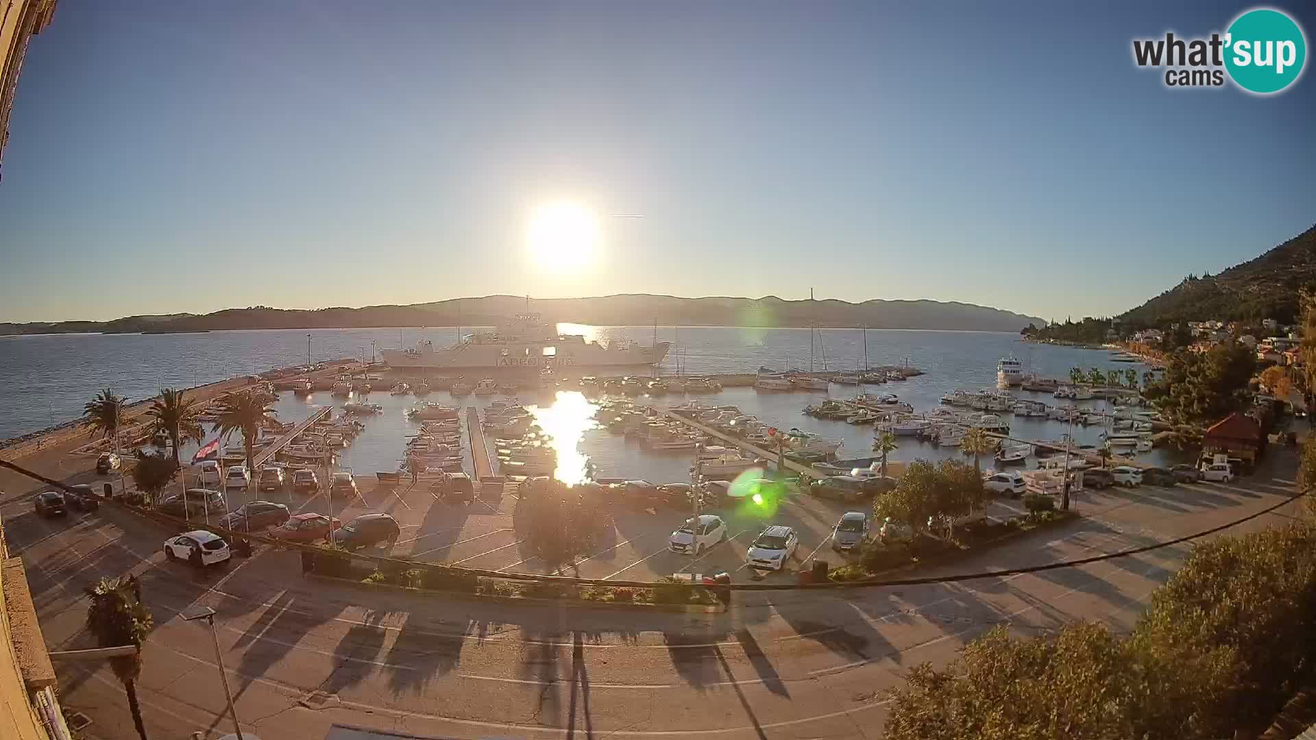 Webcam Orebić Riva – Ferry to Korčula Live
