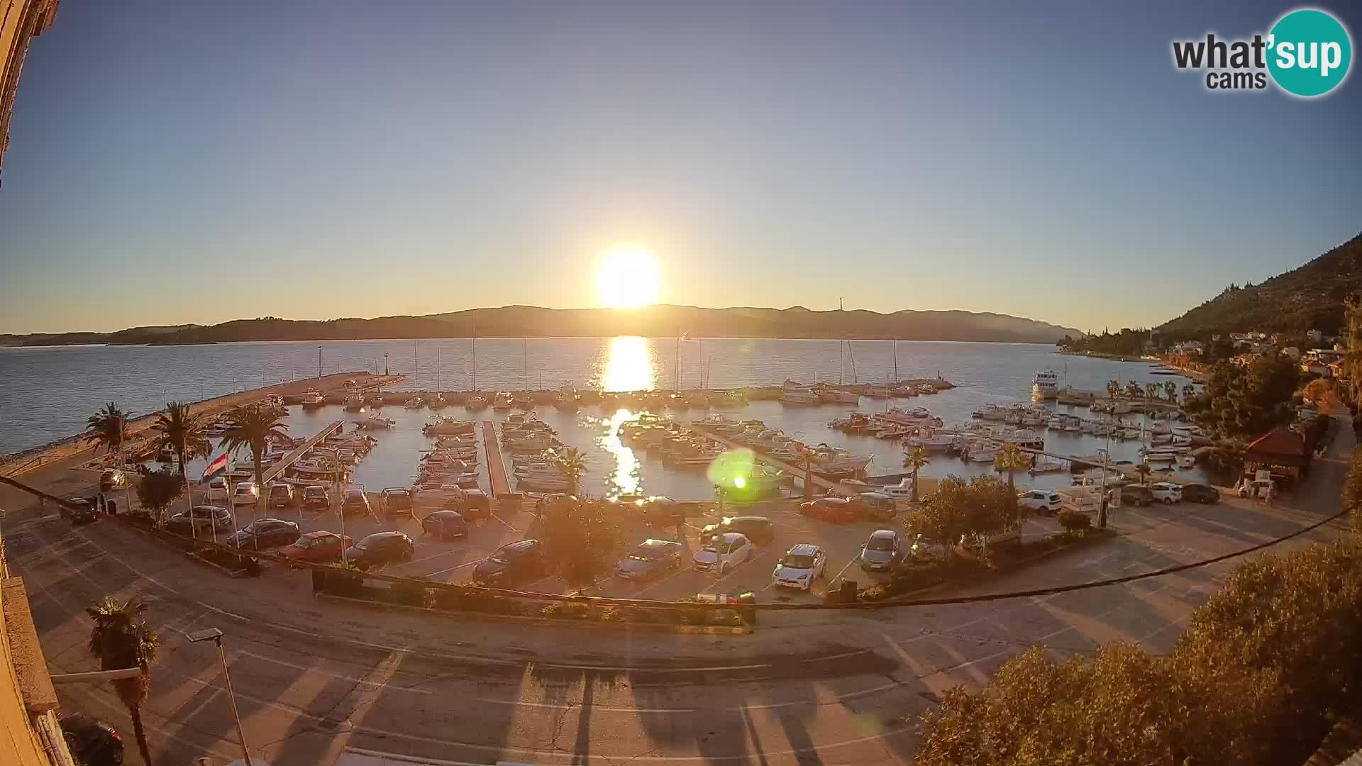 Webcam Orebić Uferpromenade – Fähre nach Korčula Live