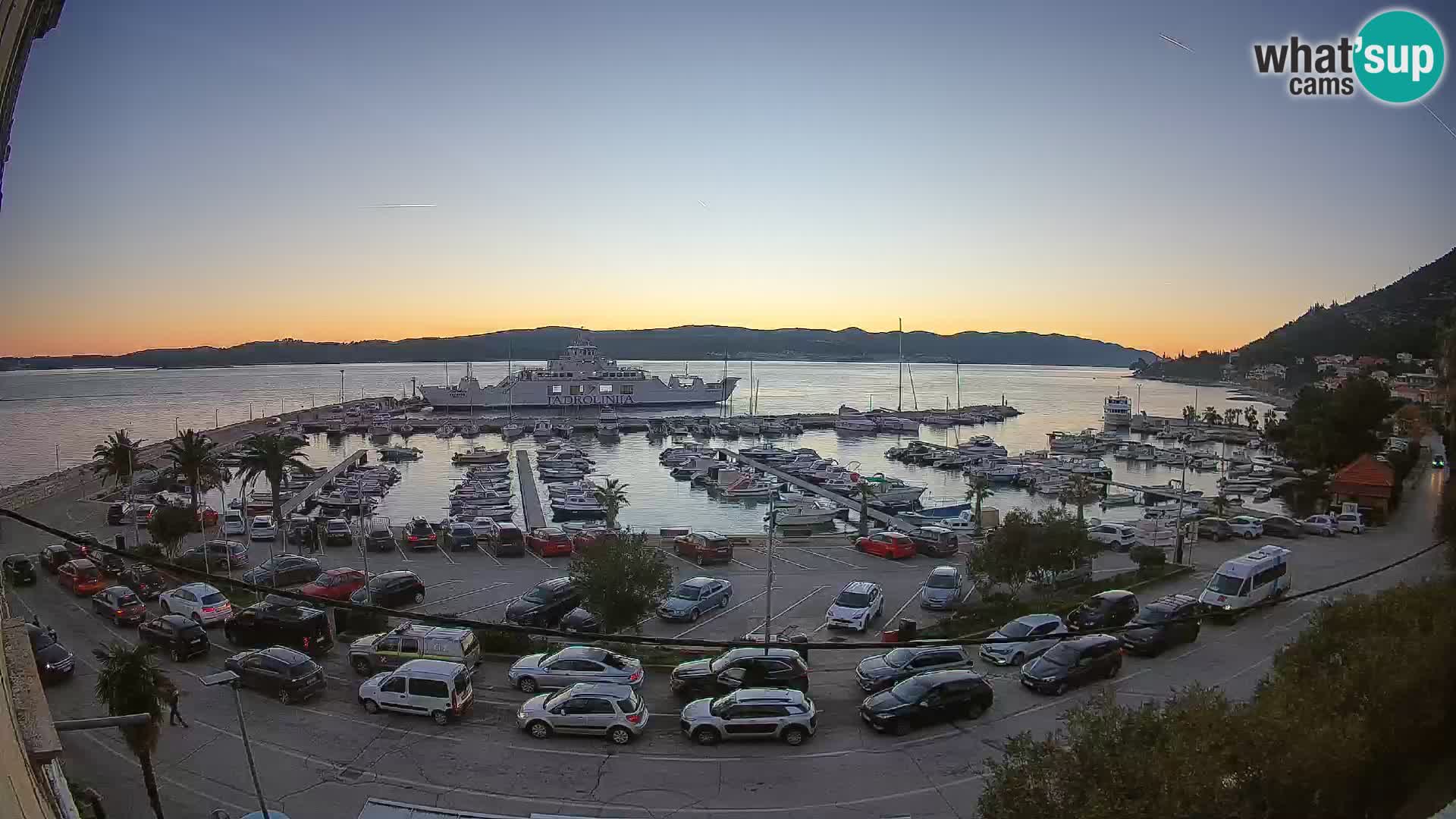 Webcam Orebić Uferpromenade – Fähre nach Korčula Live