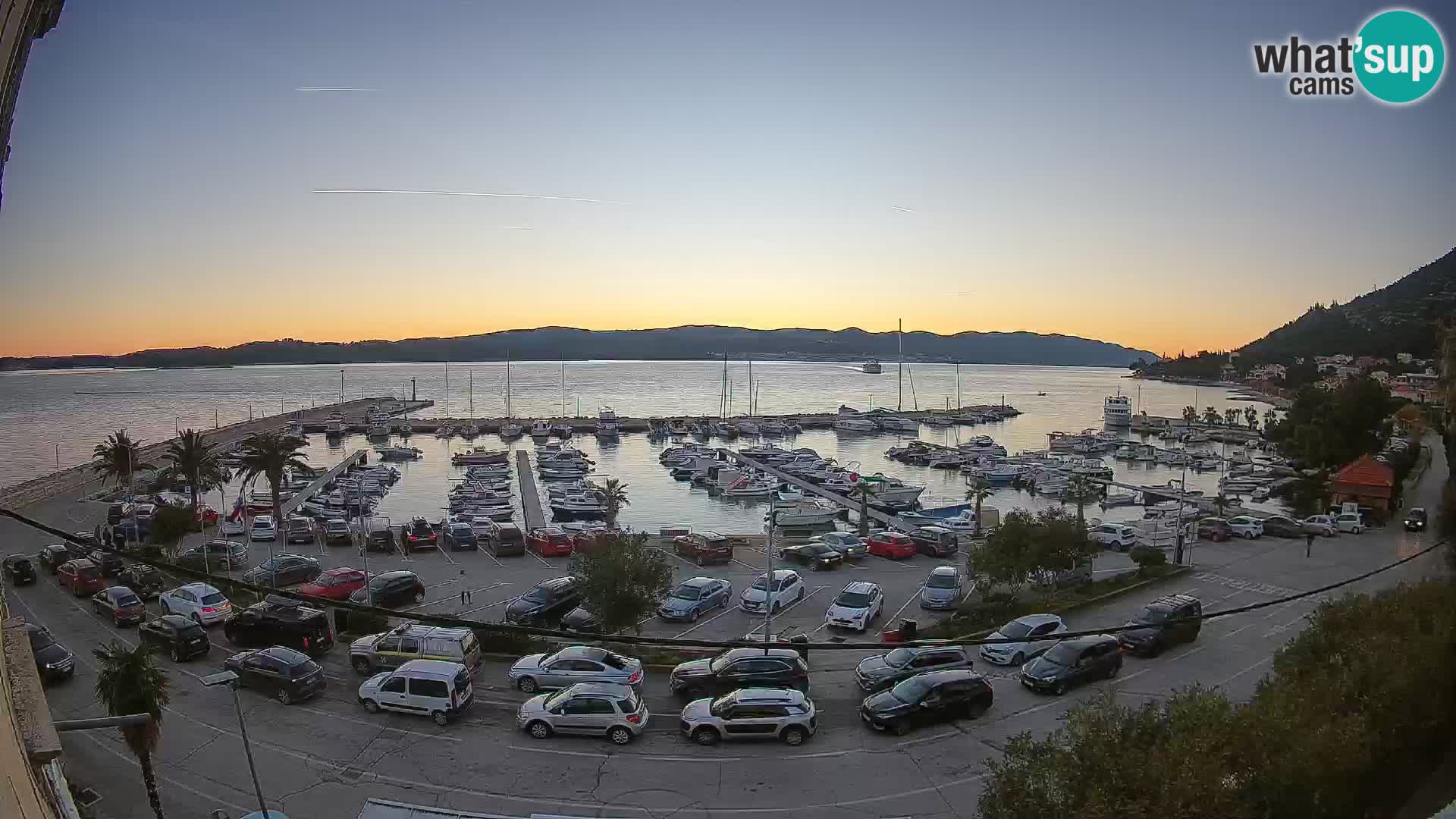 Webcam Orebić Uferpromenade – Fähre nach Korčula Live