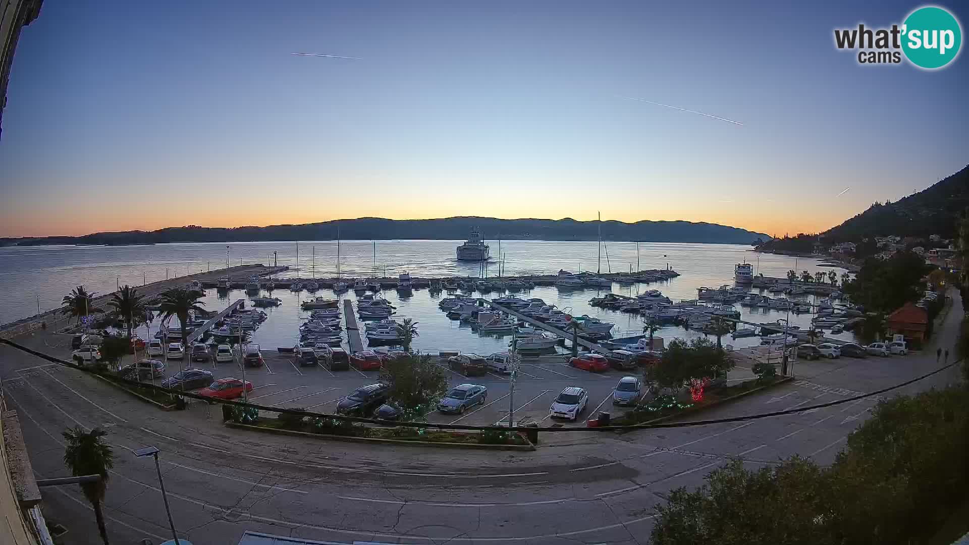 Webcam Orebić Uferpromenade – Fähre nach Korčula Live