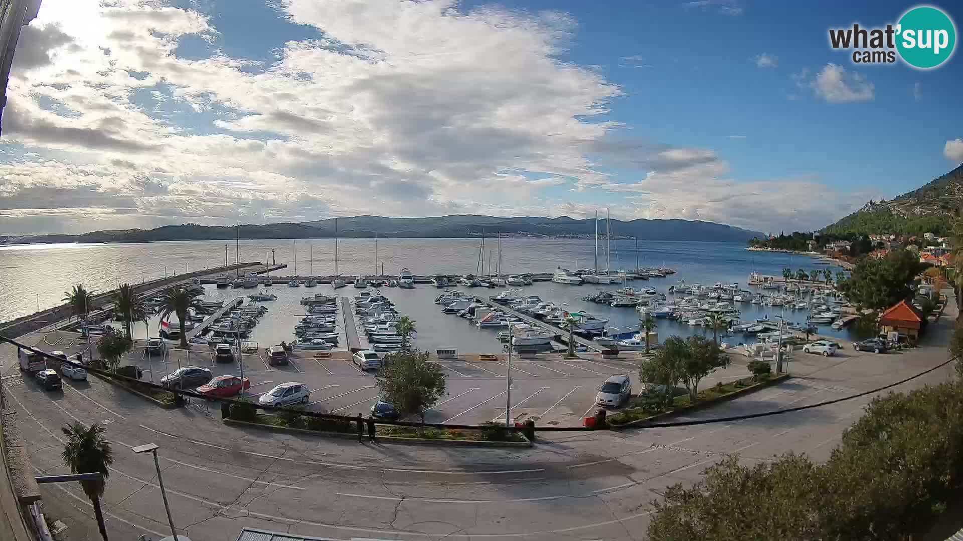 Webcam Orebić Uferpromenade – Fähre nach Korčula Live