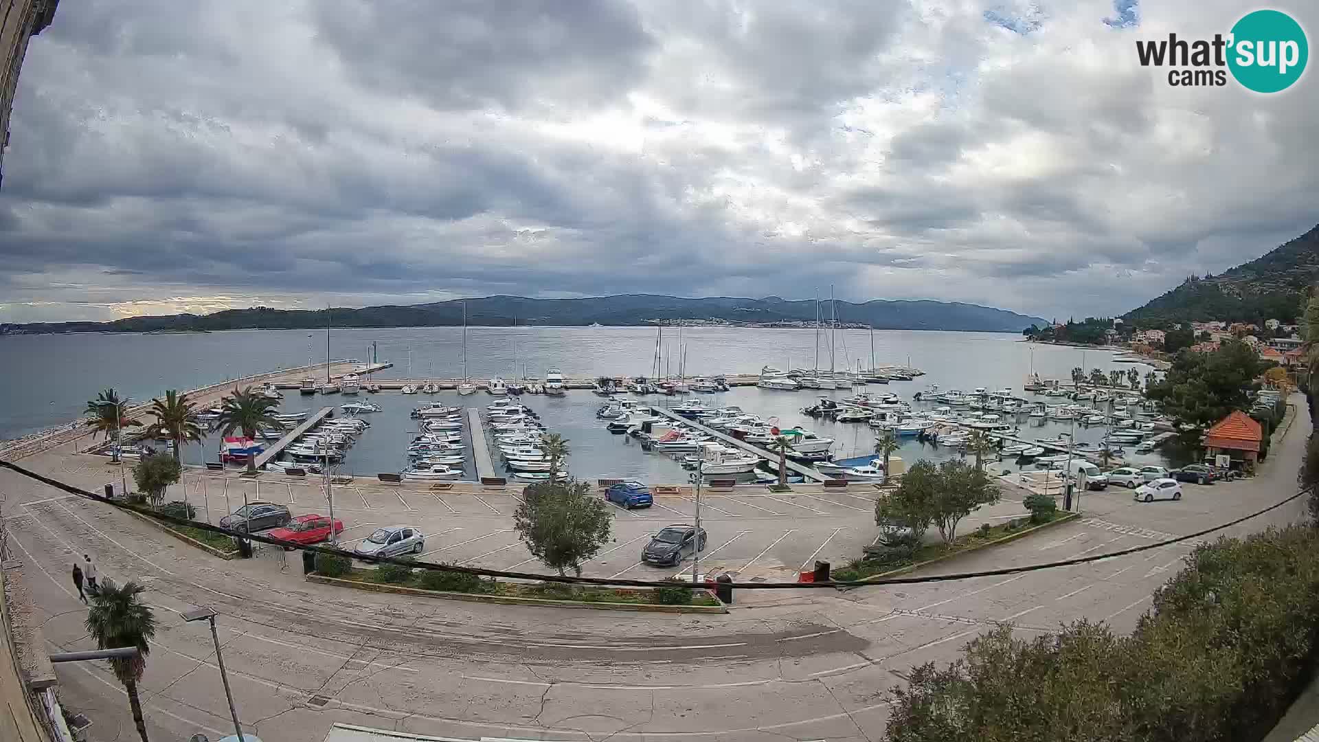 Webcam Orebić Uferpromenade – Fähre nach Korčula Live