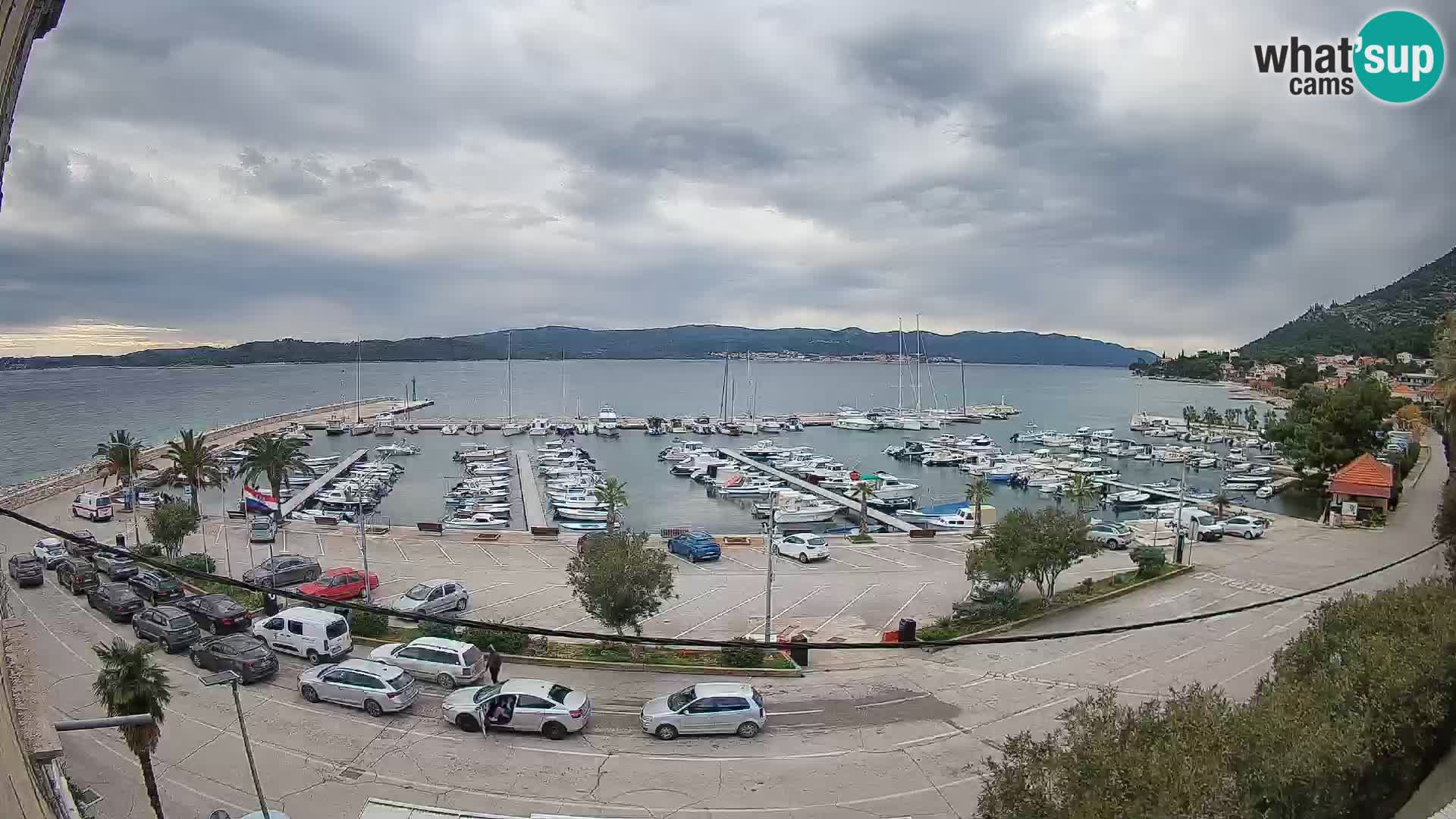 Webcam Orebić Uferpromenade – Fähre nach Korčula Live