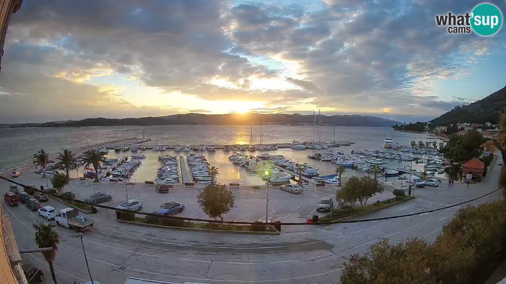 Webcam Orebić Uferpromenade – Fähre nach Korčula Live