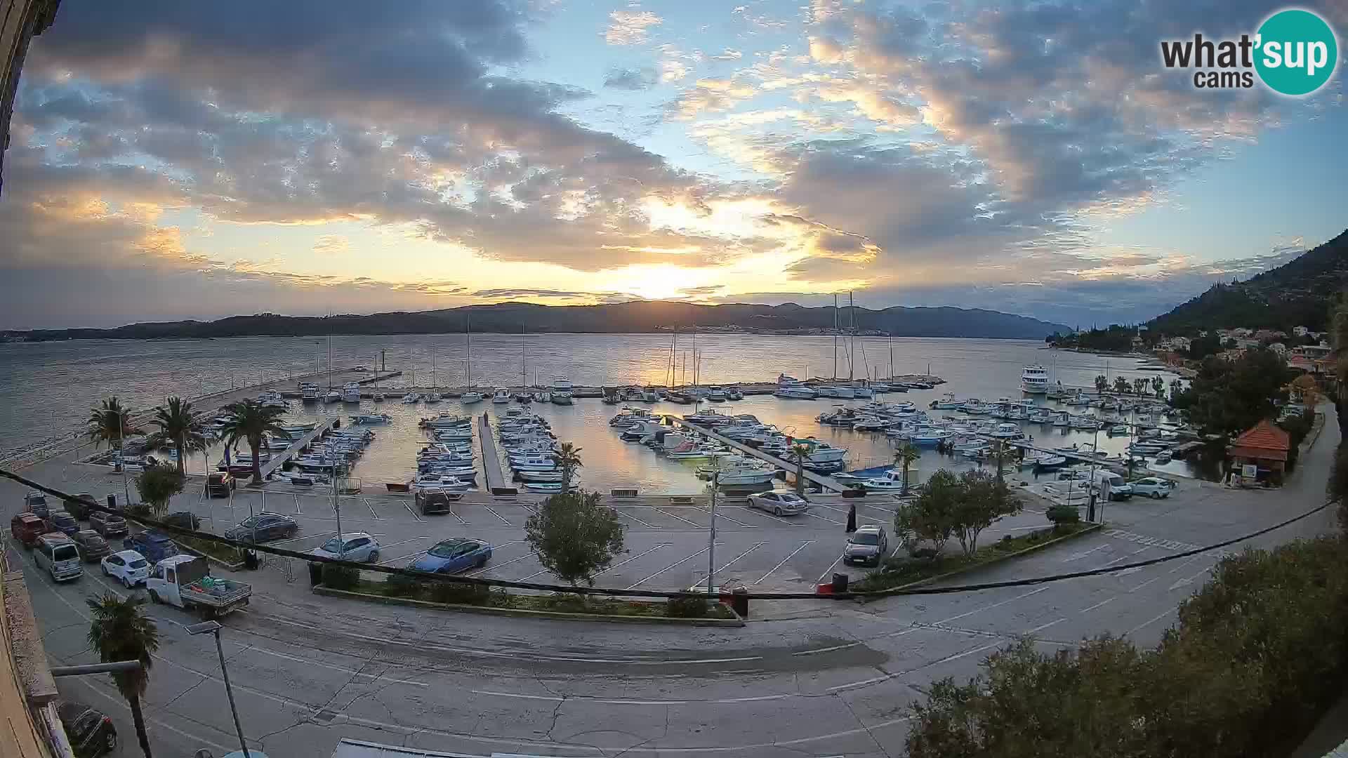 Webcam Orebić Uferpromenade – Fähre nach Korčula Live