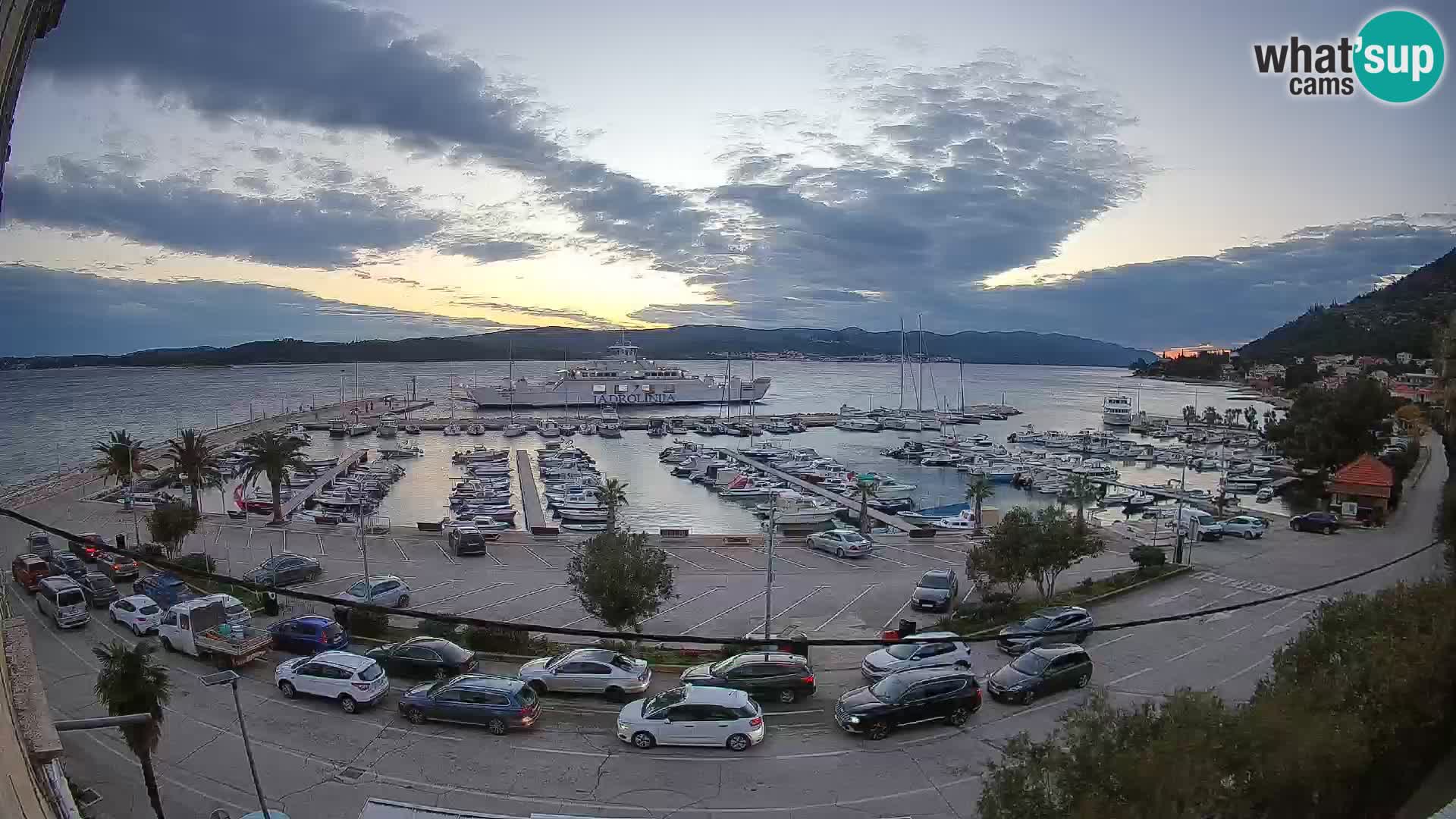 Webcam Orebić Riva – Ferry vers Korčula en direct